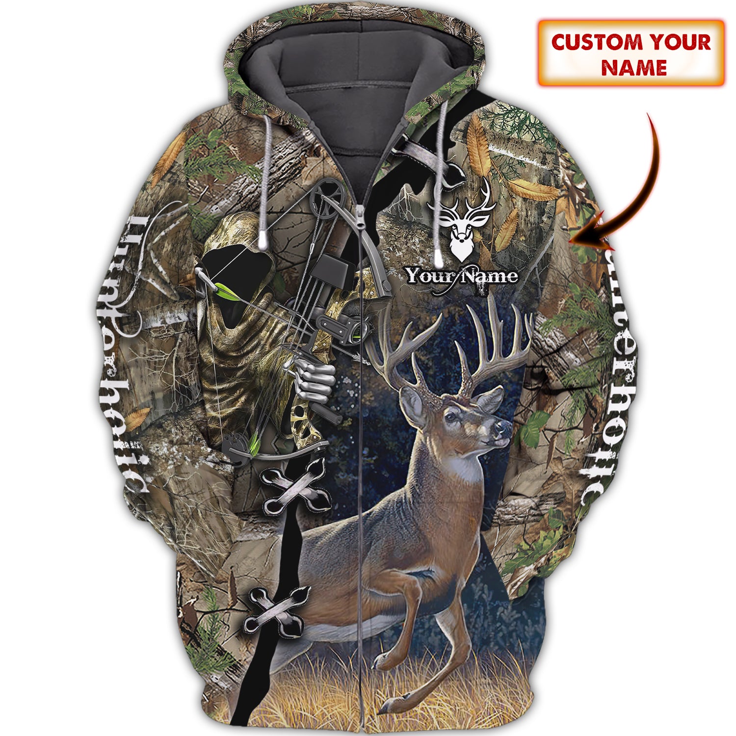 Hunting - Personalized Name 3D Zipper Hoodie 142 - Nvc97