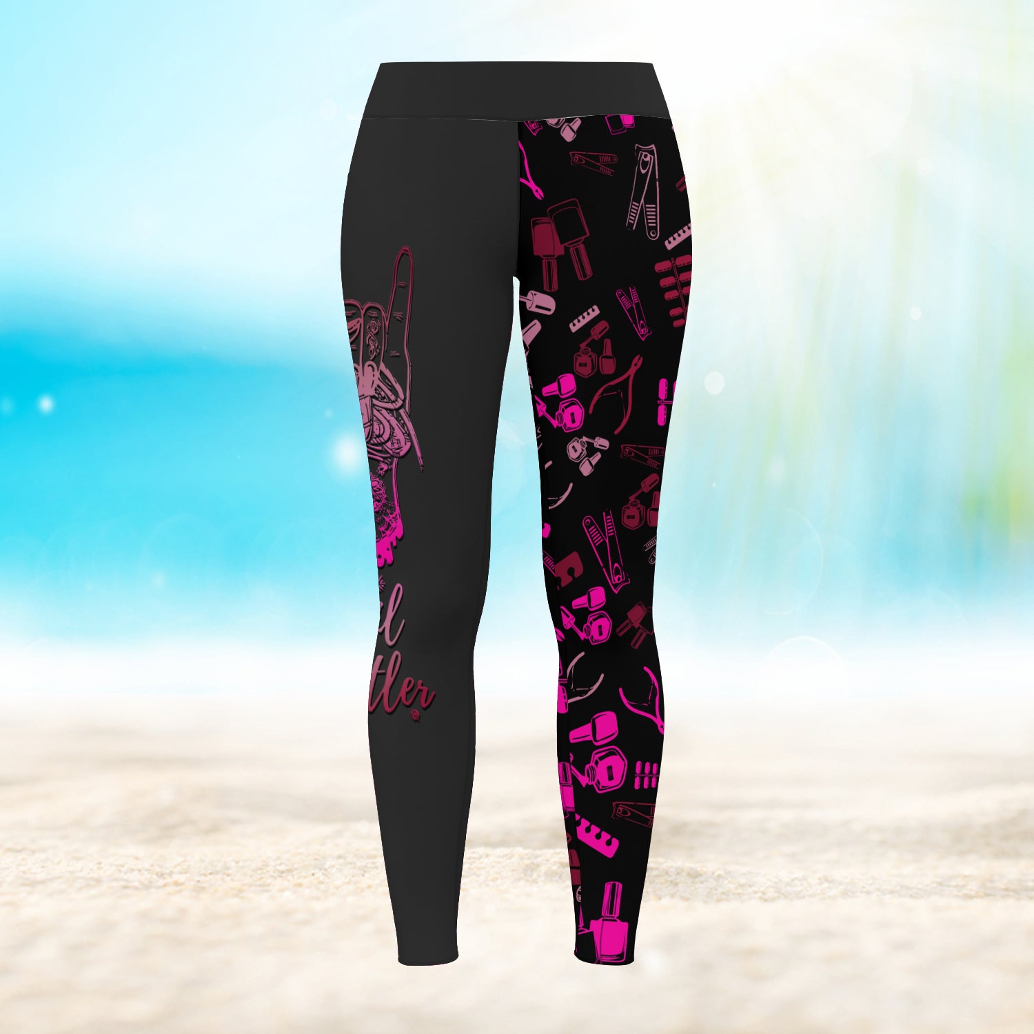 Pink Nail Hustle 3D Legging 917 NA93