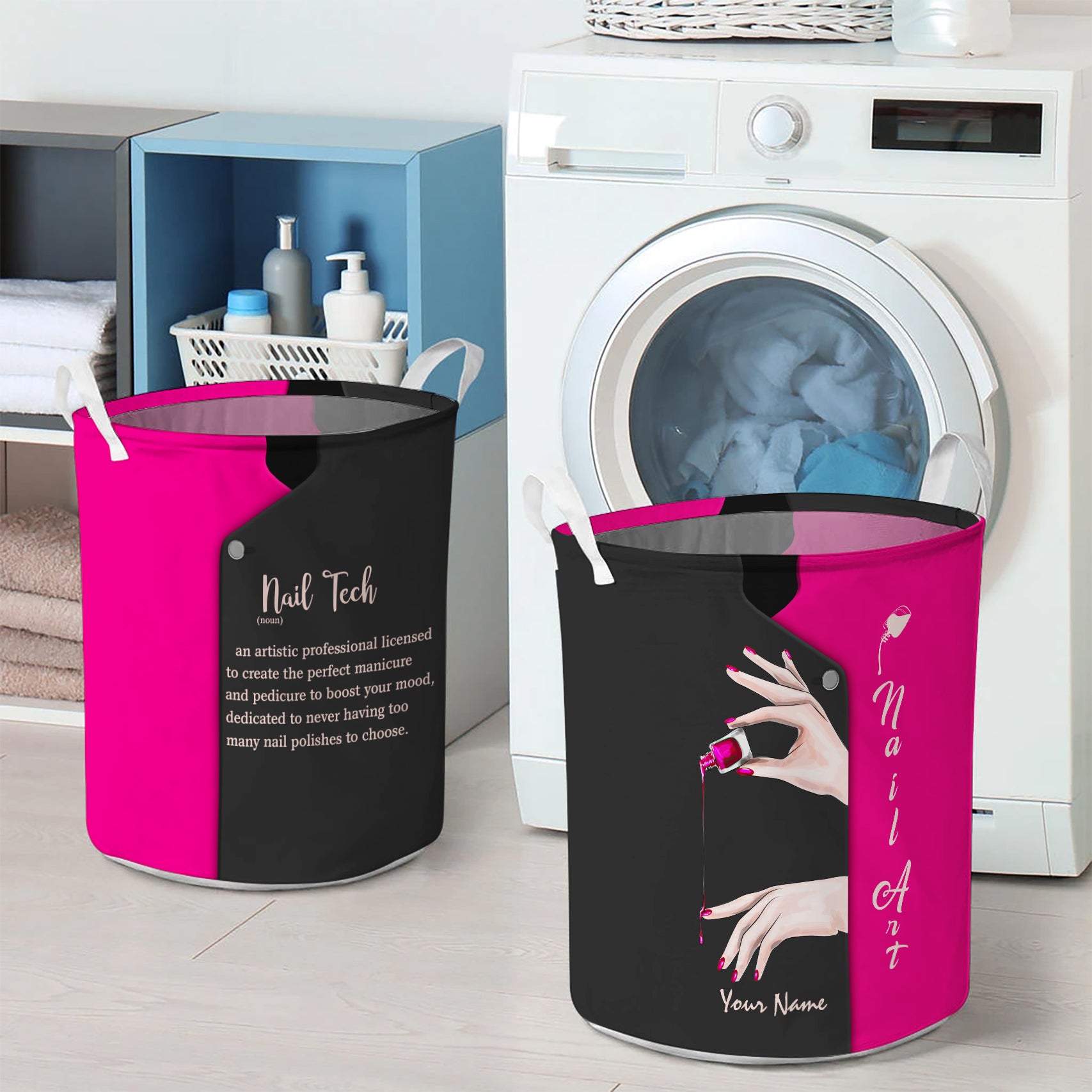 Nail Art Laundry Basket