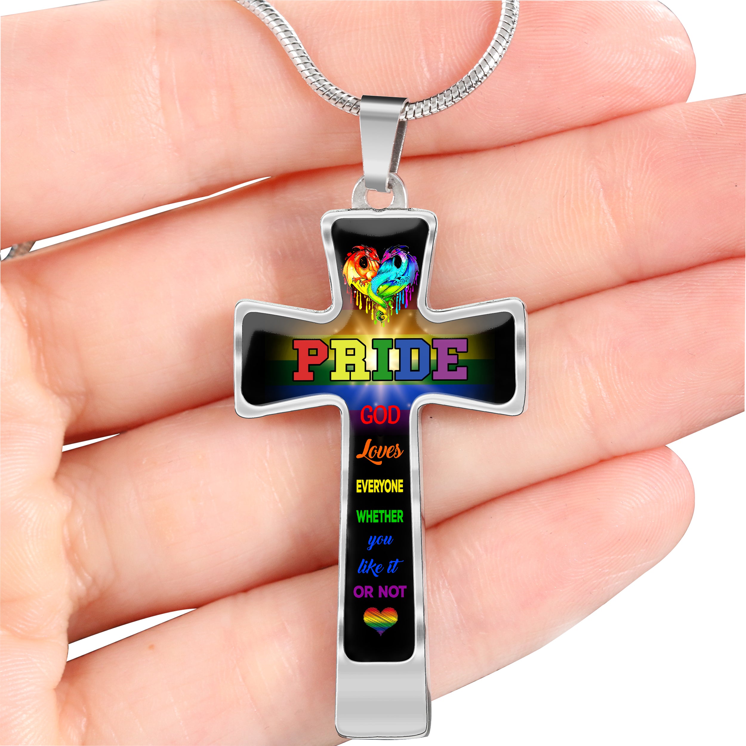 Custom Cross Necklace - Pride no.1- Lta98