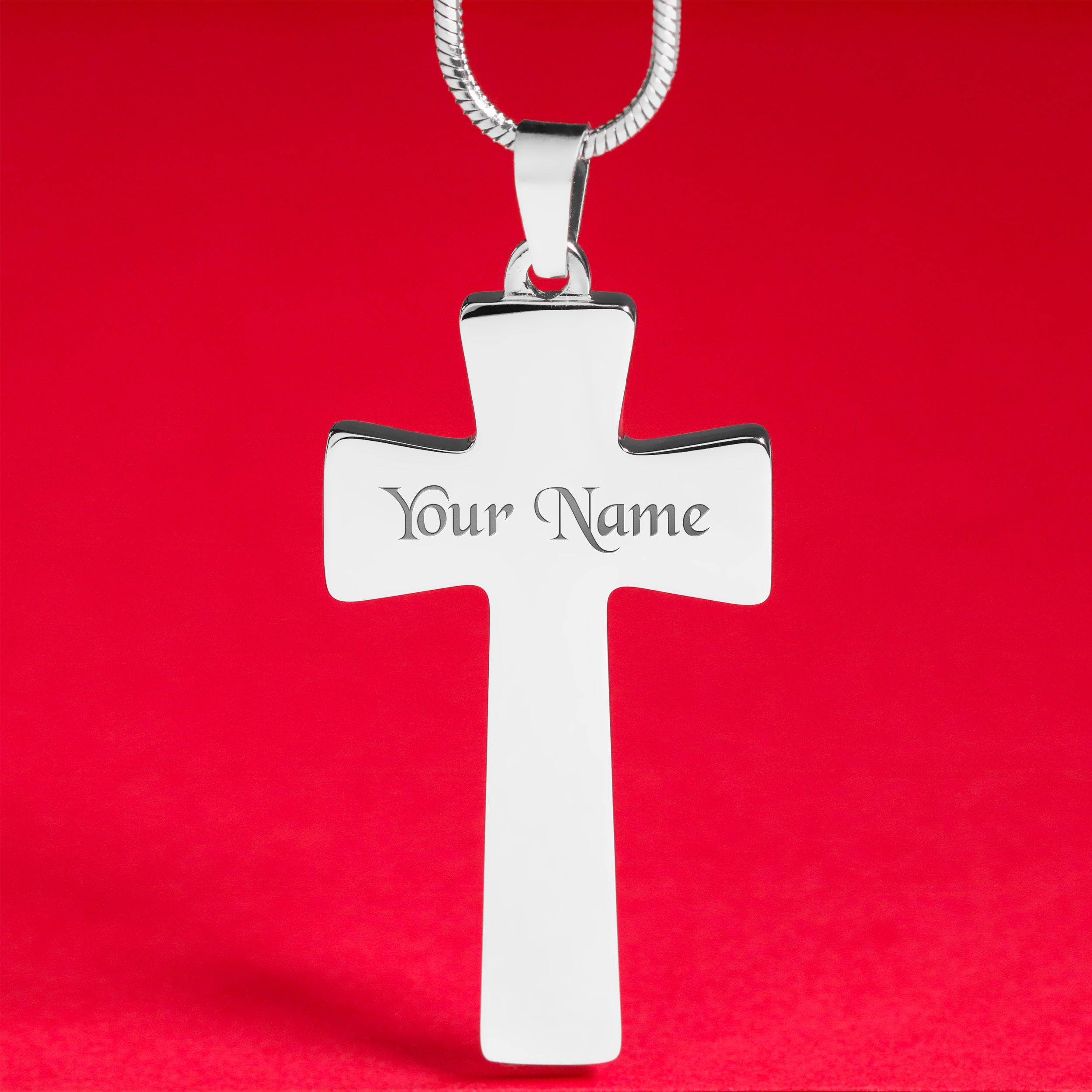 Custom Cross Necklace  - Firefighter - H9h3-428