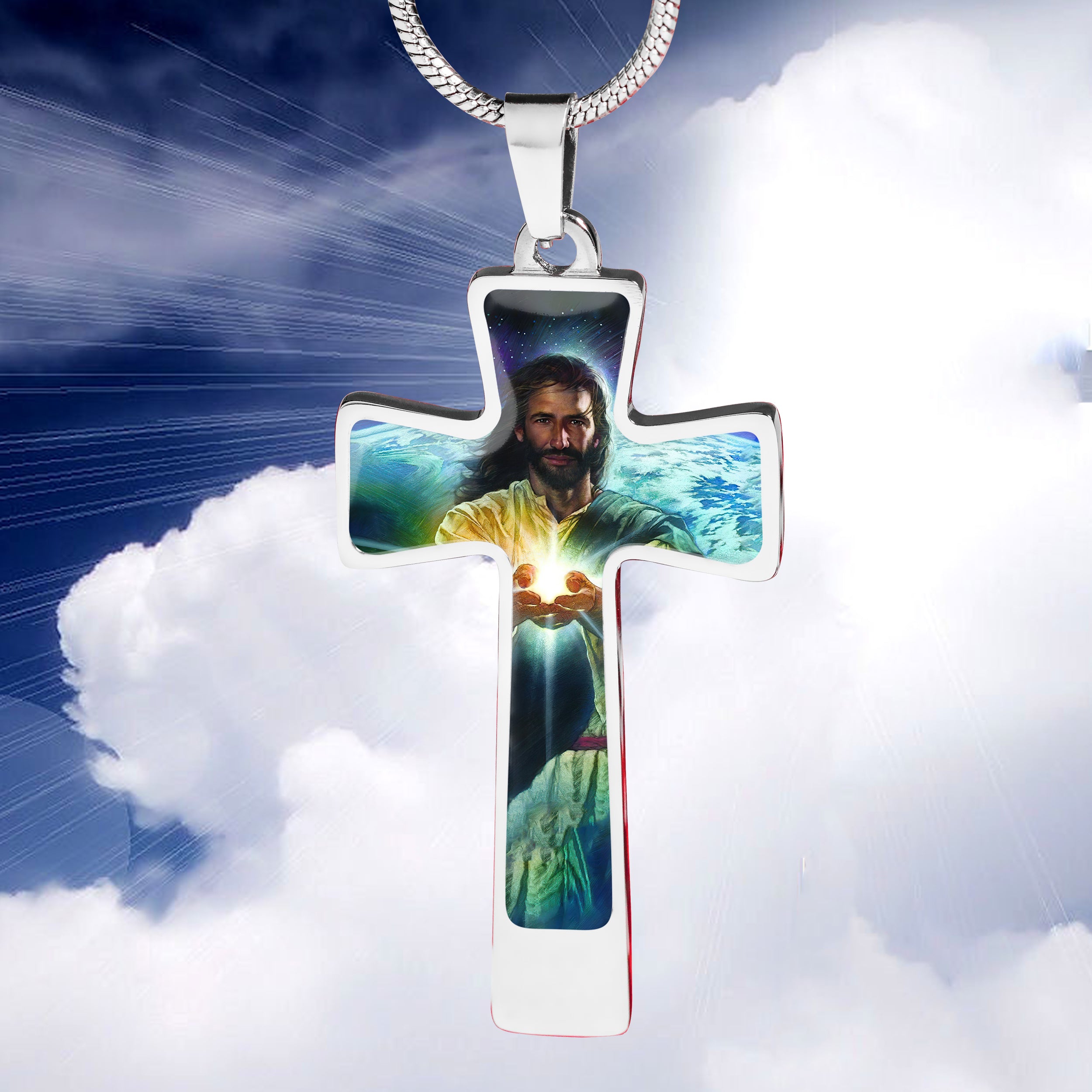 Custom Cross Necklace - Jesus - Fuly 9