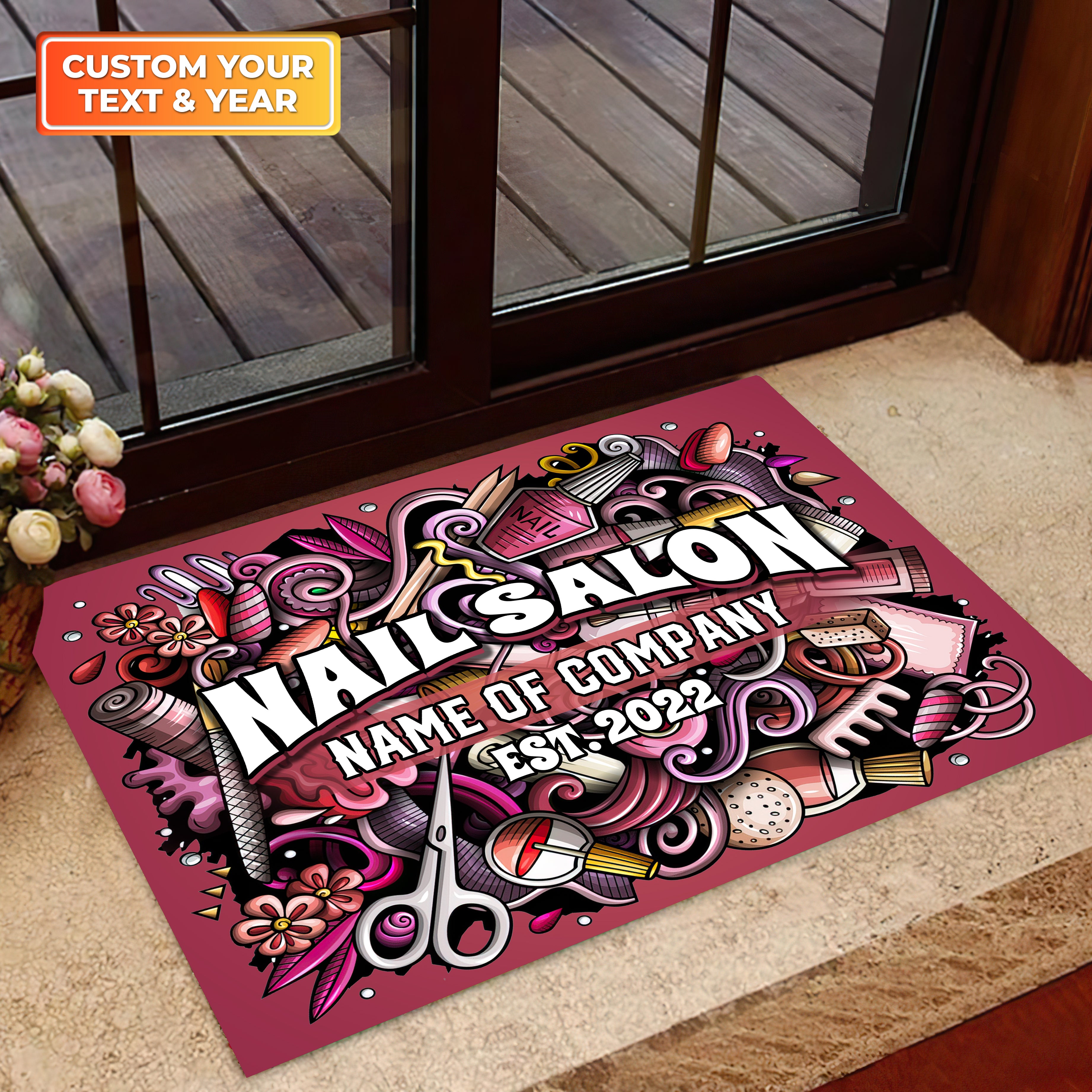 Latest Nail Artist Custom Nail Salon Doormat