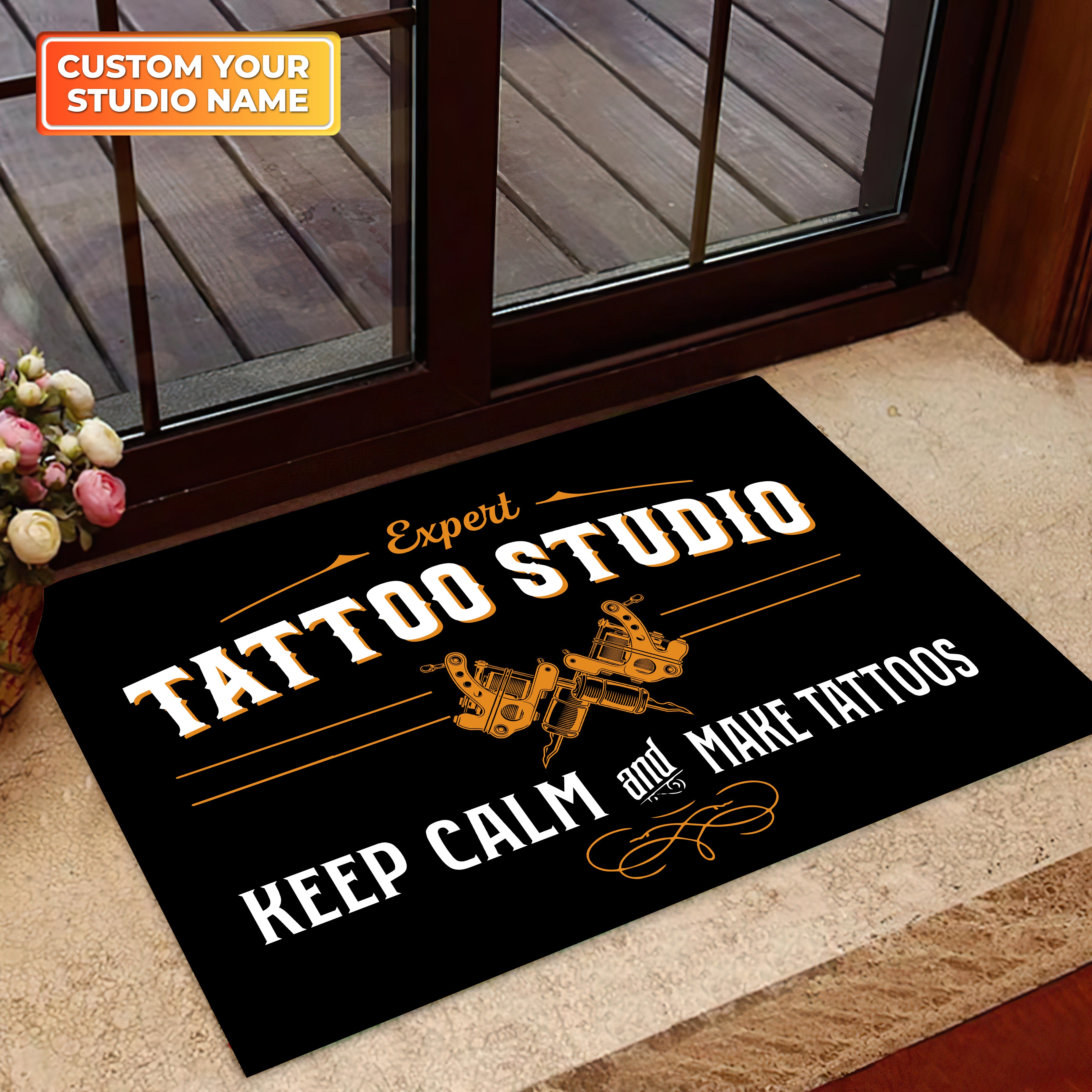 Tattoo Artist Shop Personalized Name & EST Year Doormat