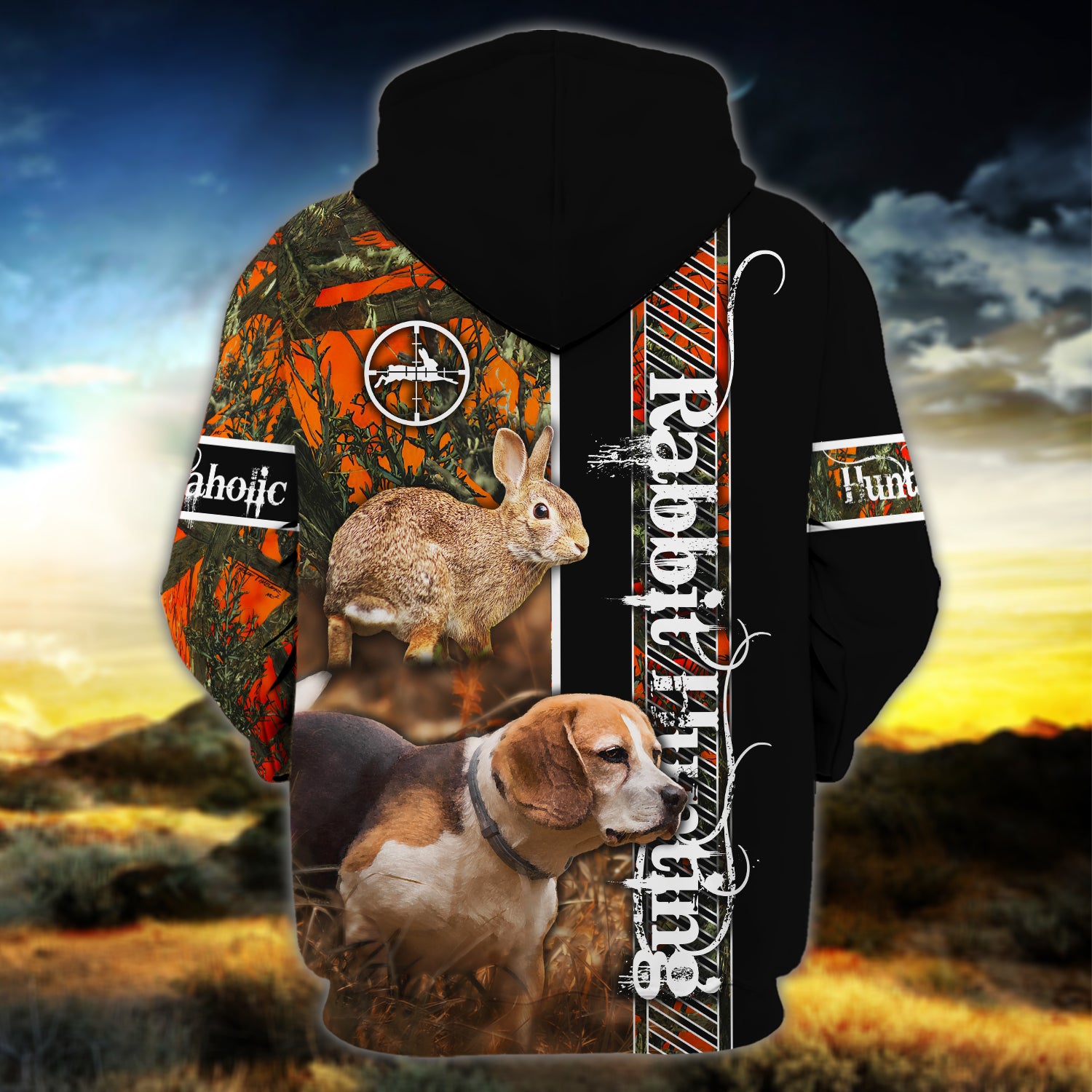 Rabbit Hunting - Beagle - Personalized Name 3D 3D Zipper Hoodie 29 - Nvc97