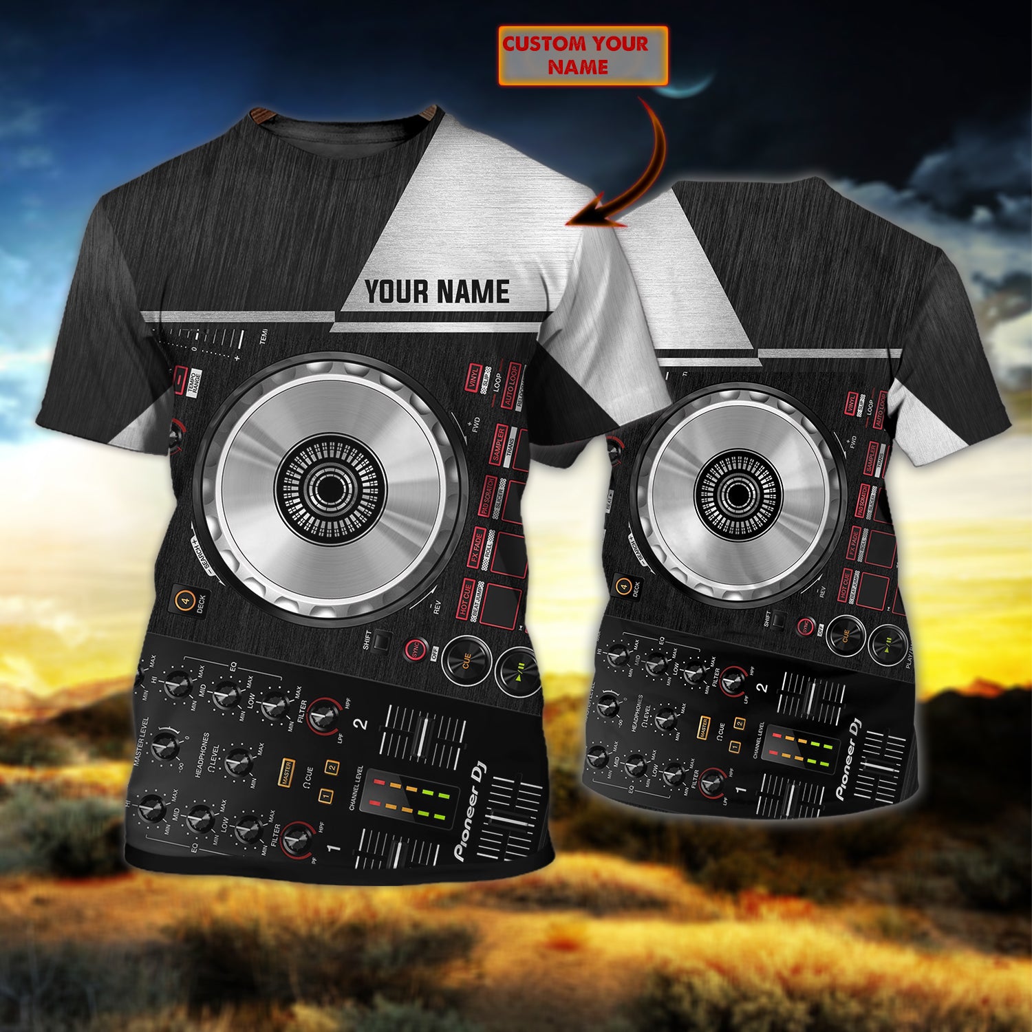 DJ 13979 - Personalized Name 3D Tshirt