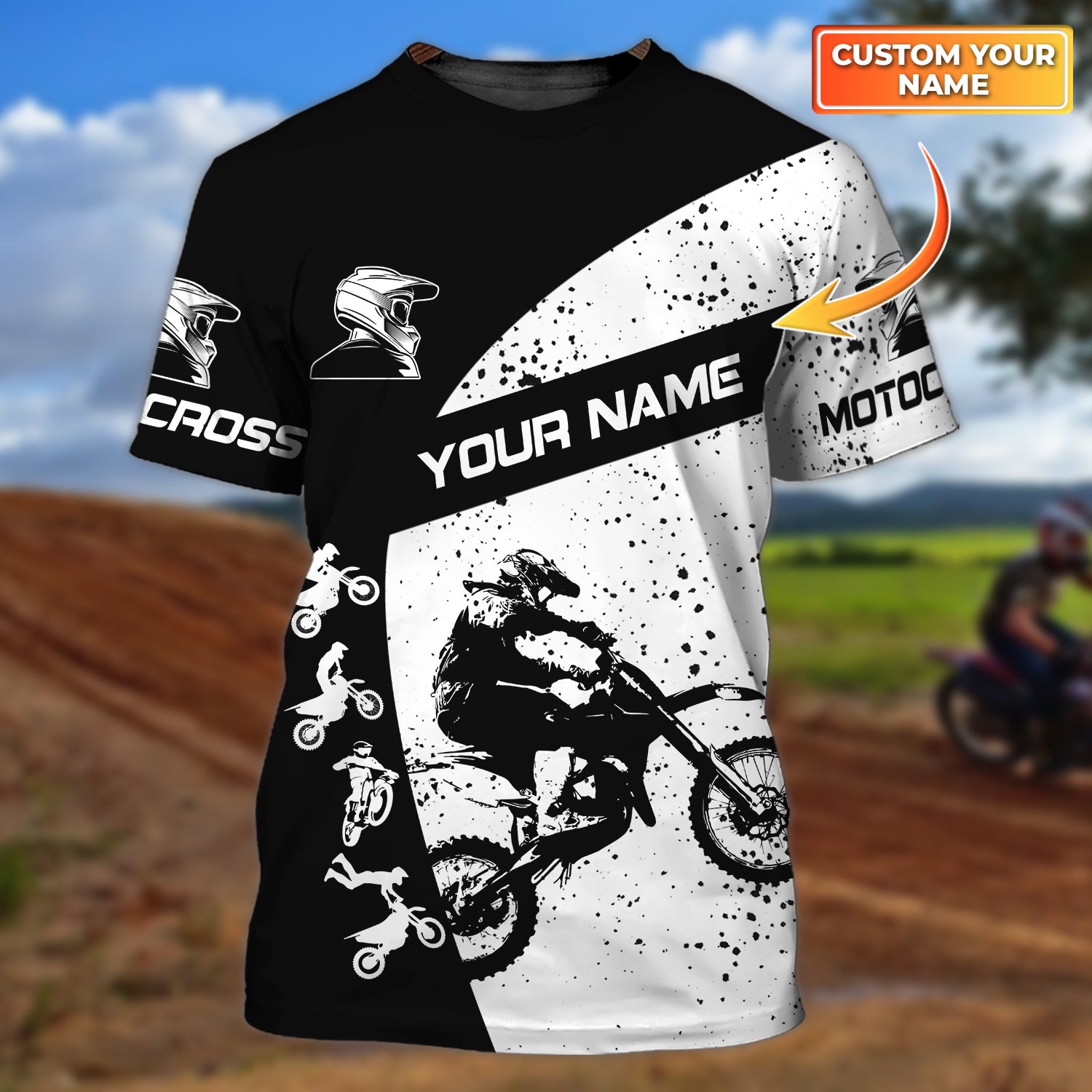 Motocross - Personalized Name 3D Tshirt - Nvc97