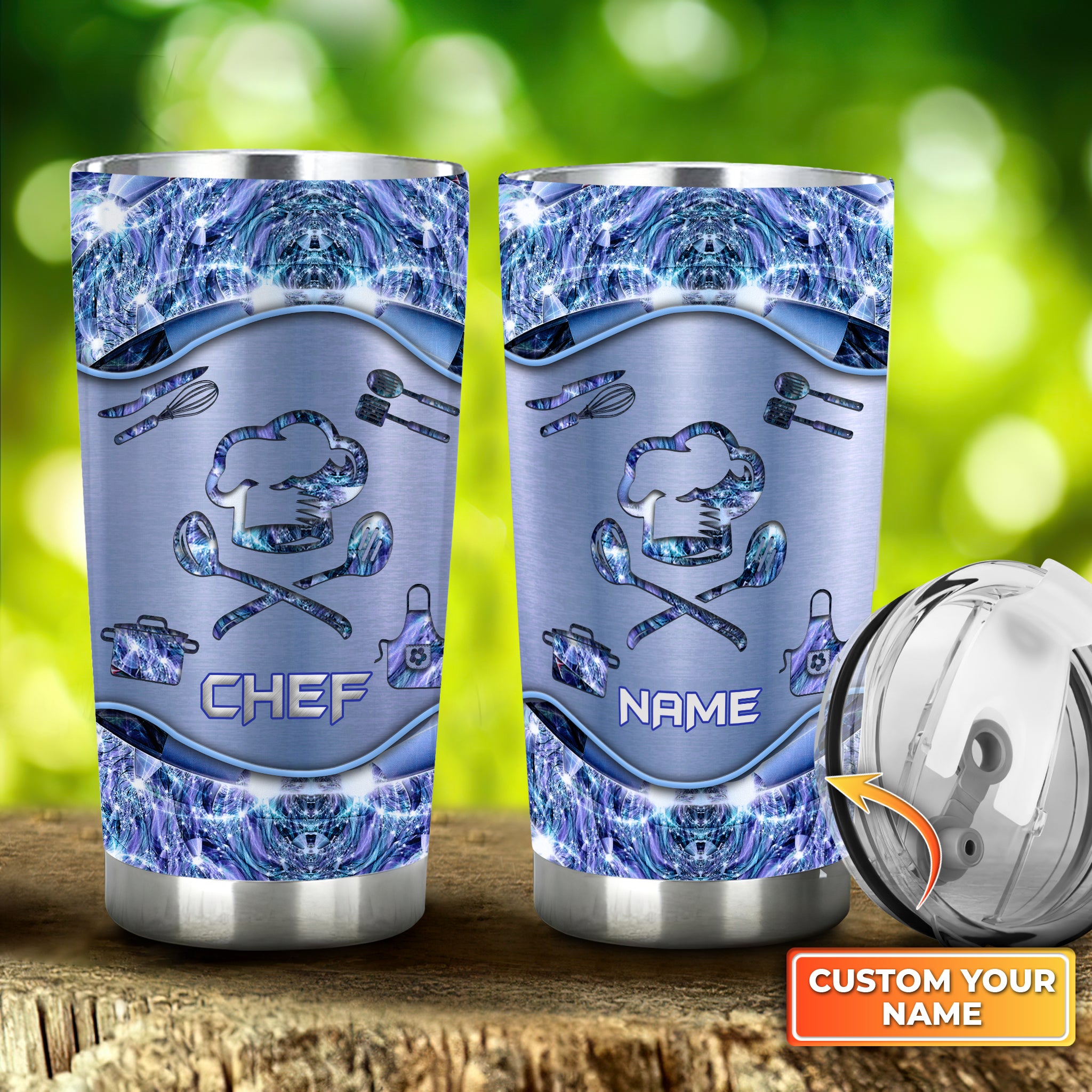 Chef - Personalized Name Tumbler - Tad 2