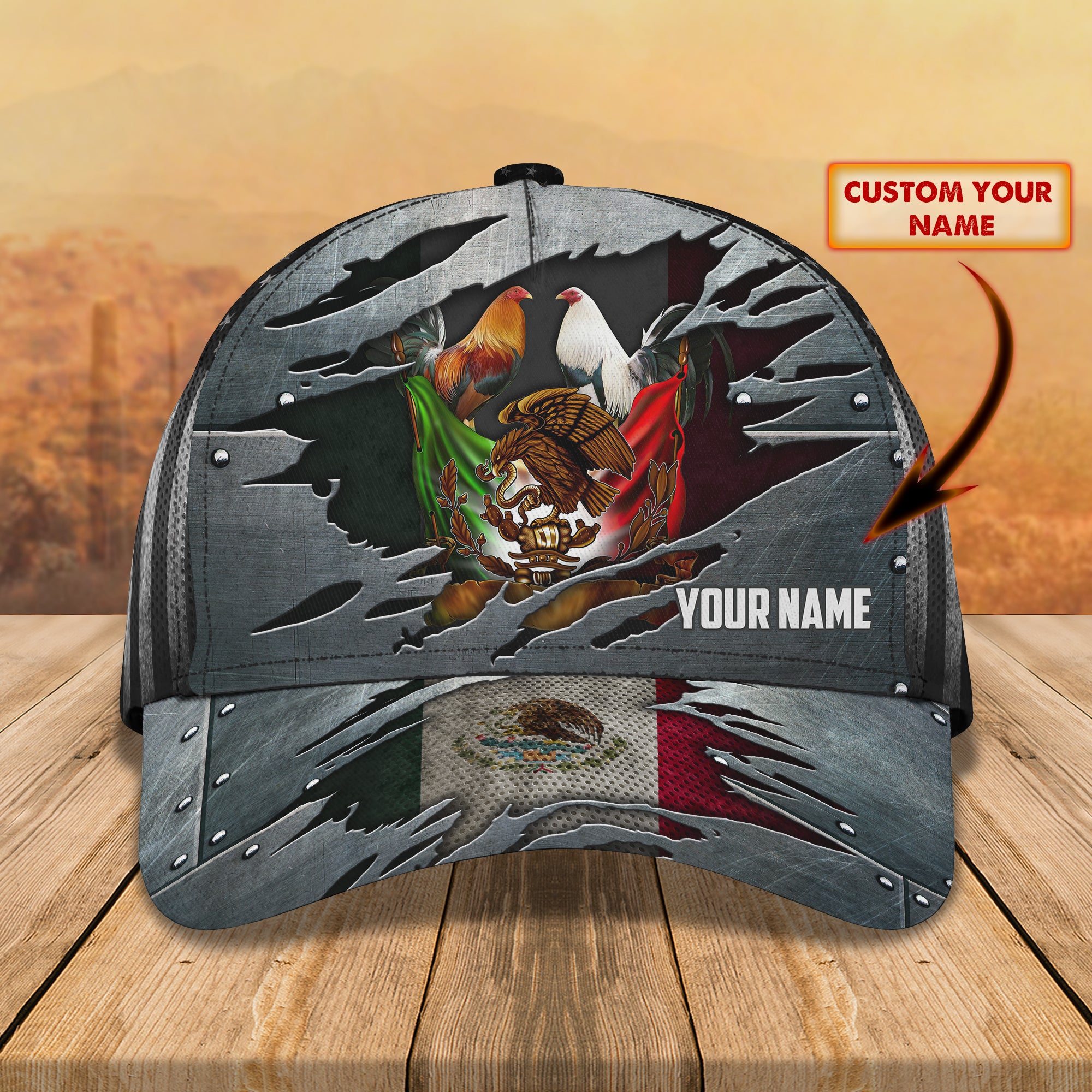 Chicken fight - Personalized Name Cap - Lst149
