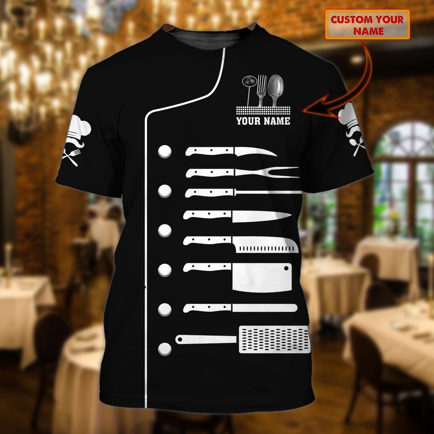 CHEF - Personalized Name 3D Tshirt -TT99-405