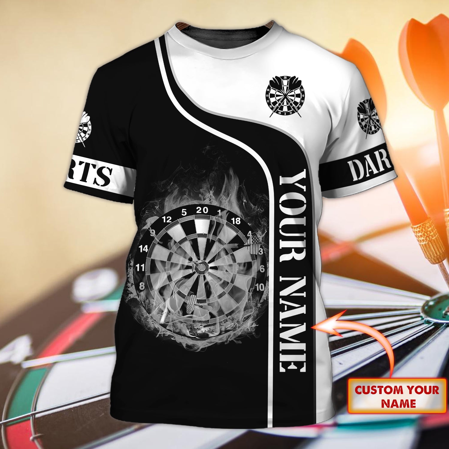 Darts - Personalized Name 3D Tshirt 01- H98