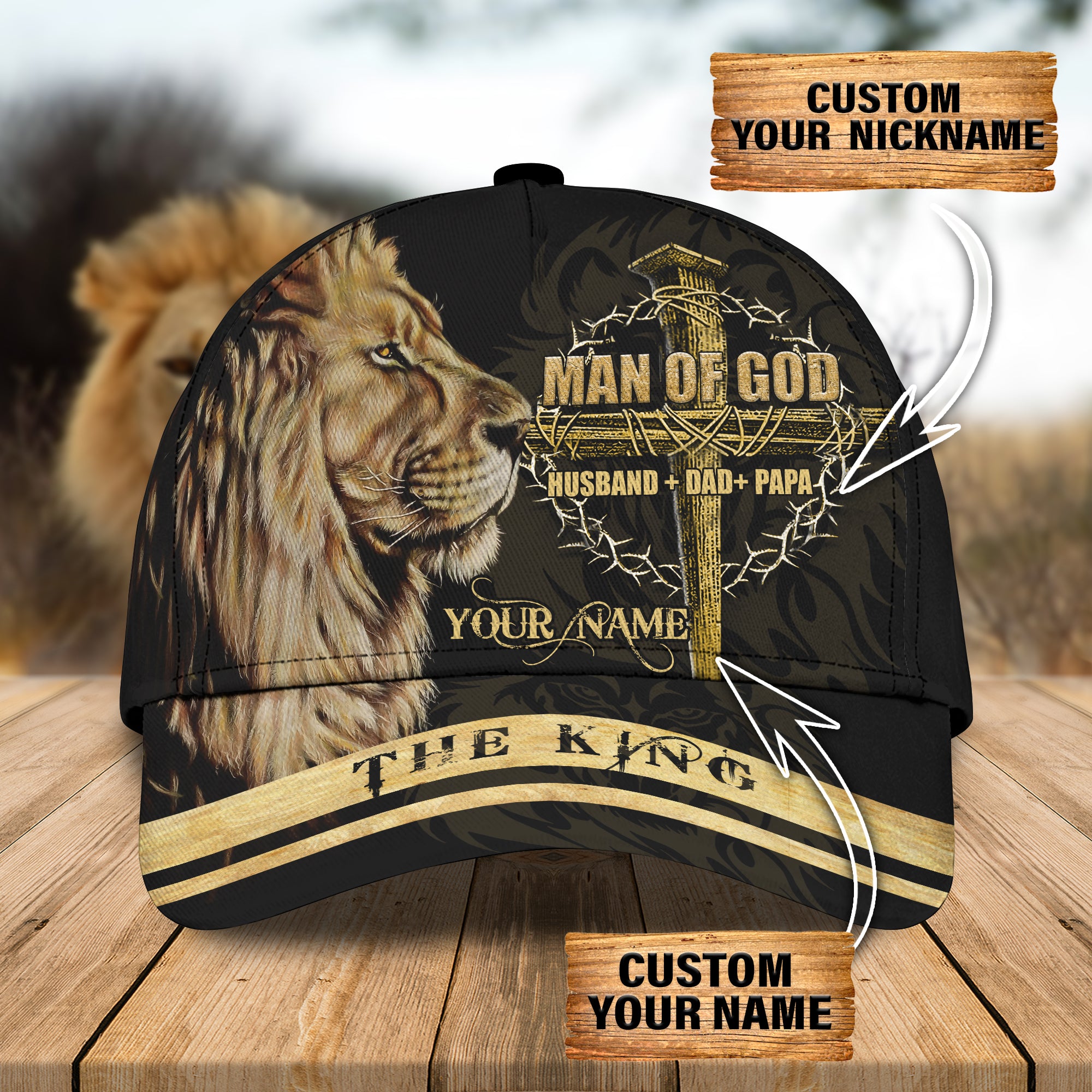 Man Of God 17 - Personalized Name Cap 17 - Bhn97