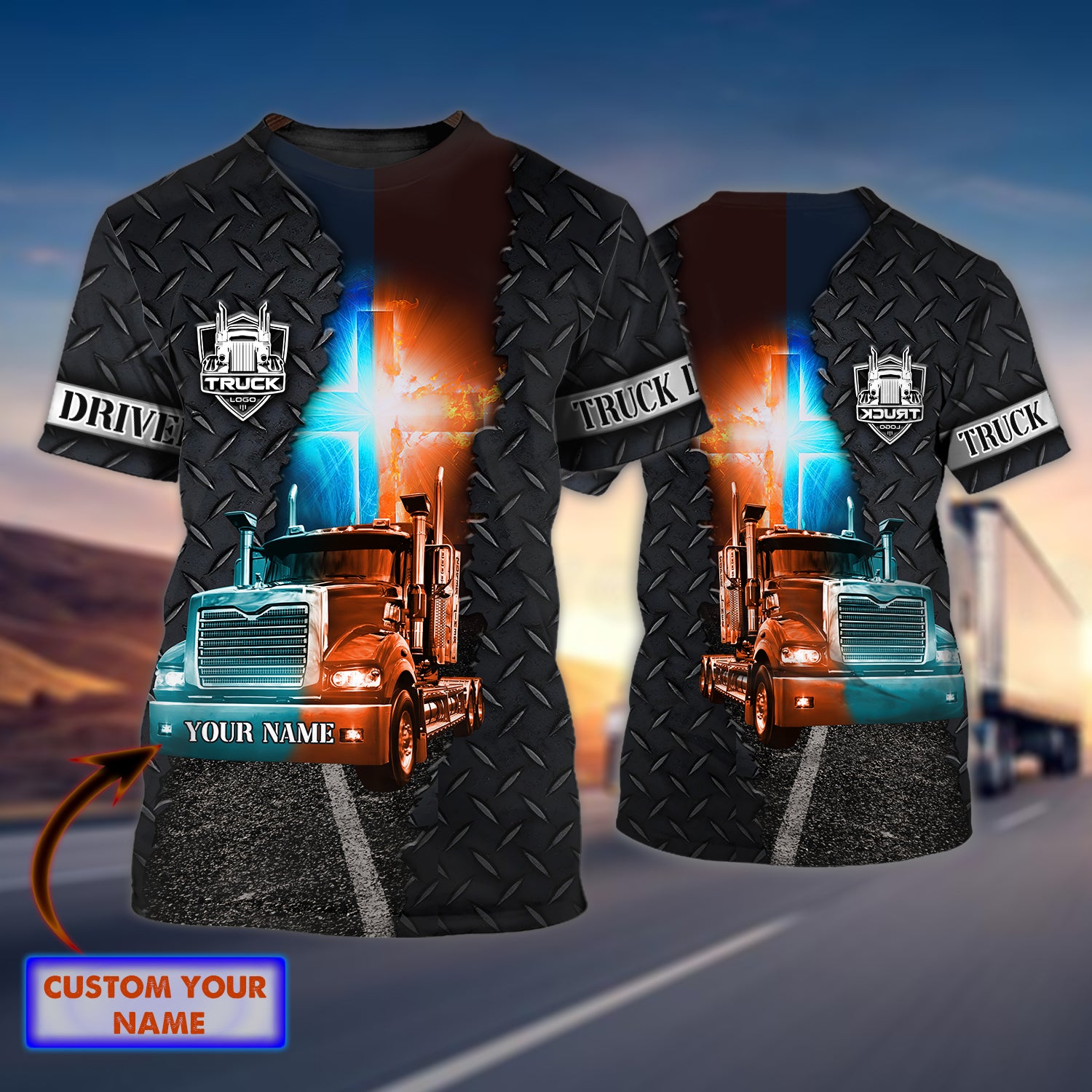 Truck driver-149- Personalized Name 3D Tshirt - Lst149