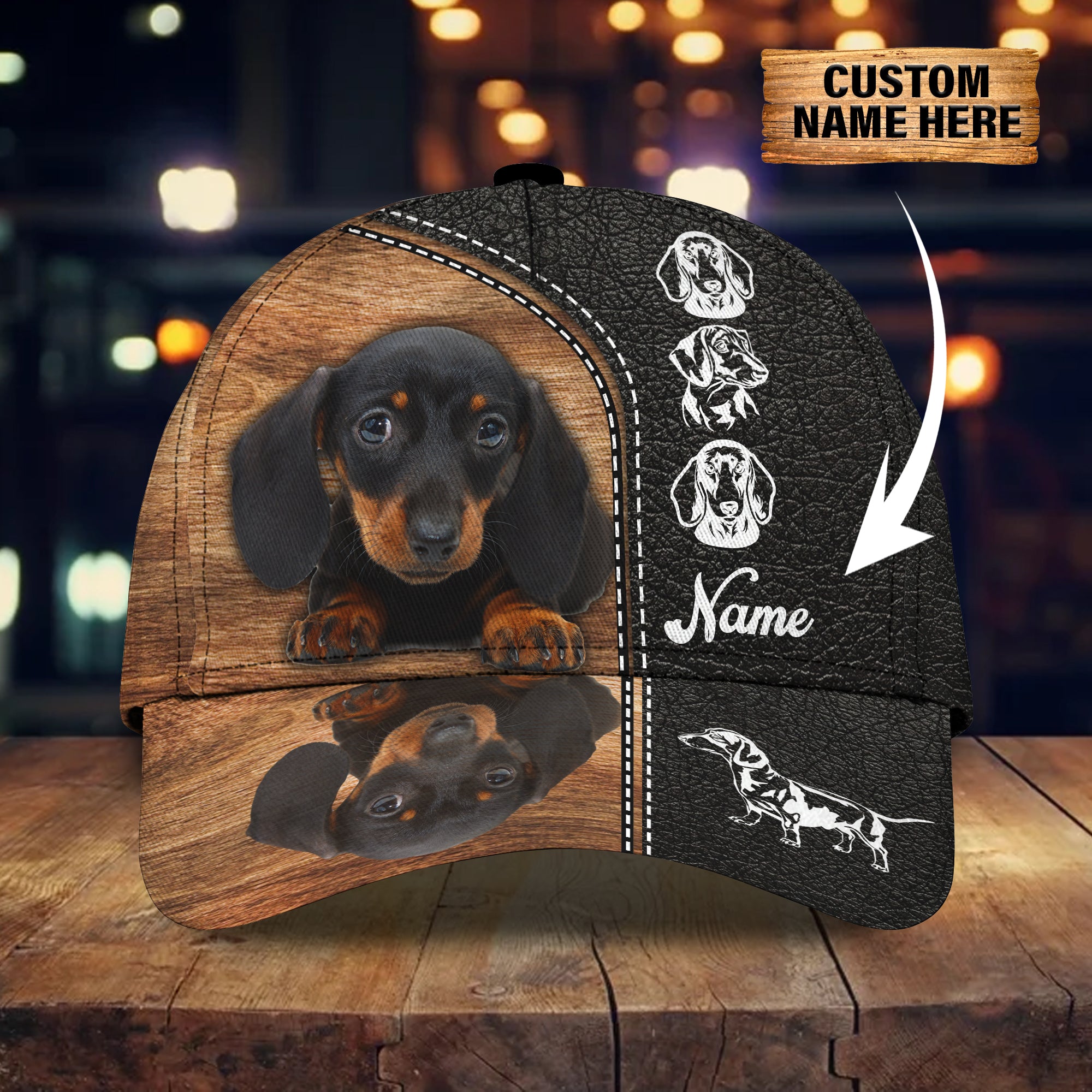 Dachshund - Personalized Name Cap - H98 007