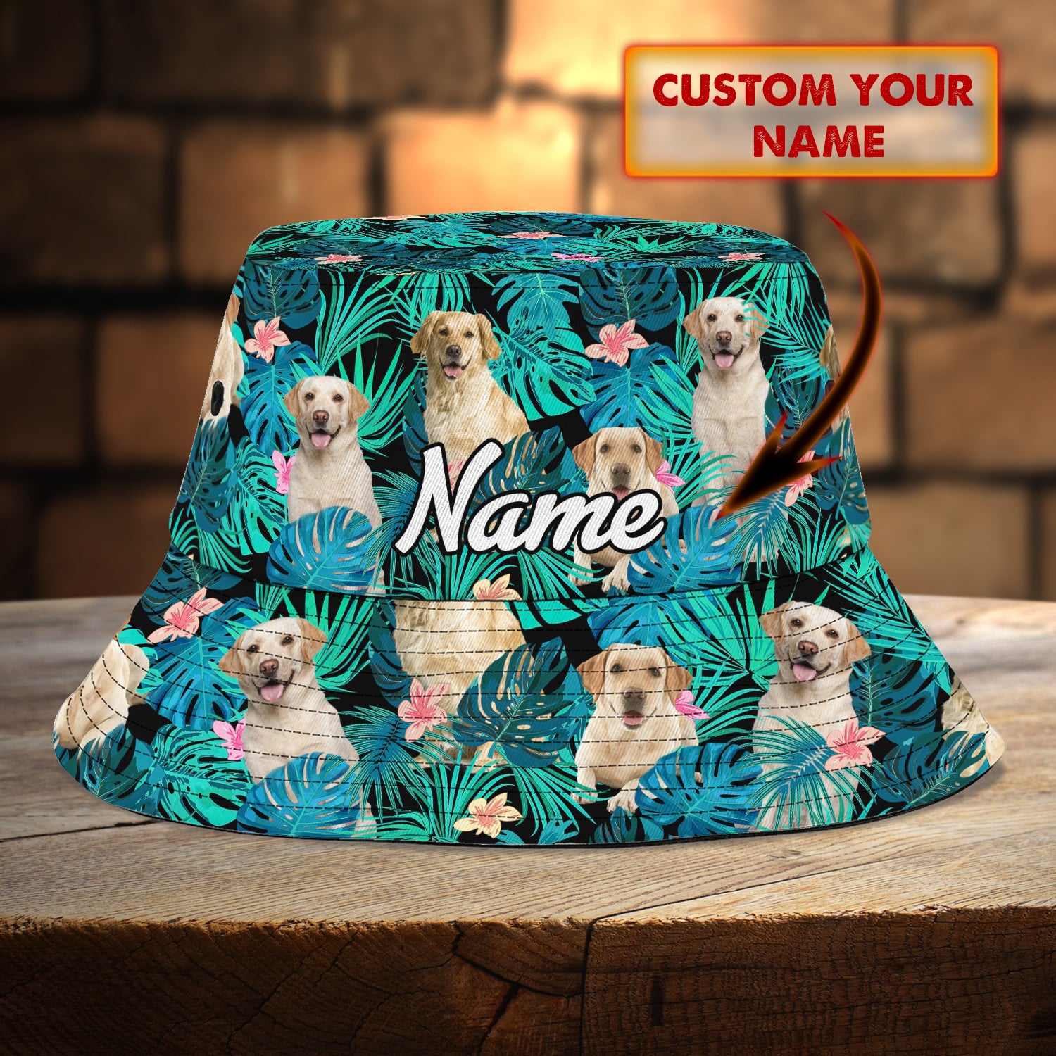 Custom Bucket Hat -Golden Retriever- Hd98 66