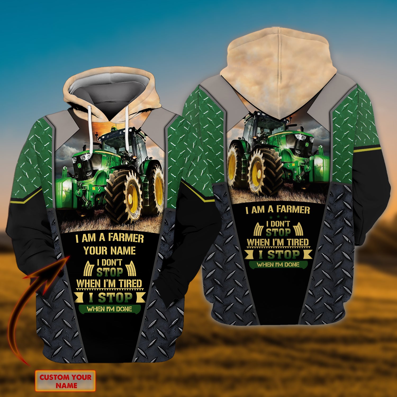 Farm - Personalized Name 3D Hoodie - dat93-023