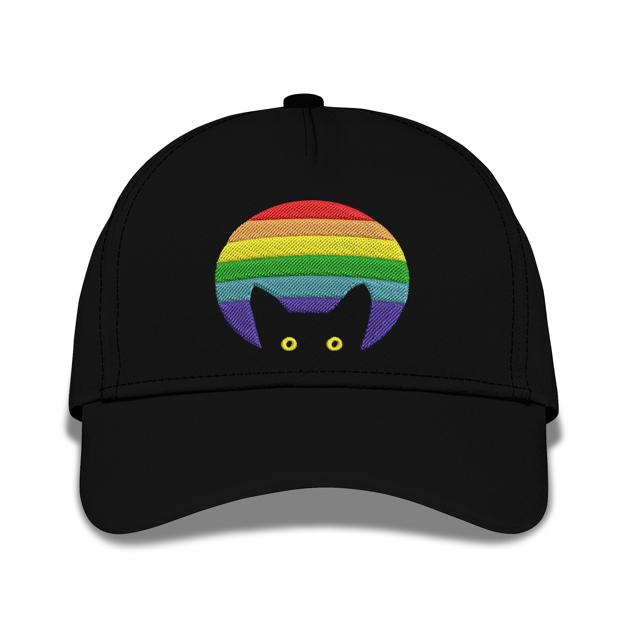 Black Cat Embroidered Baseball Caps