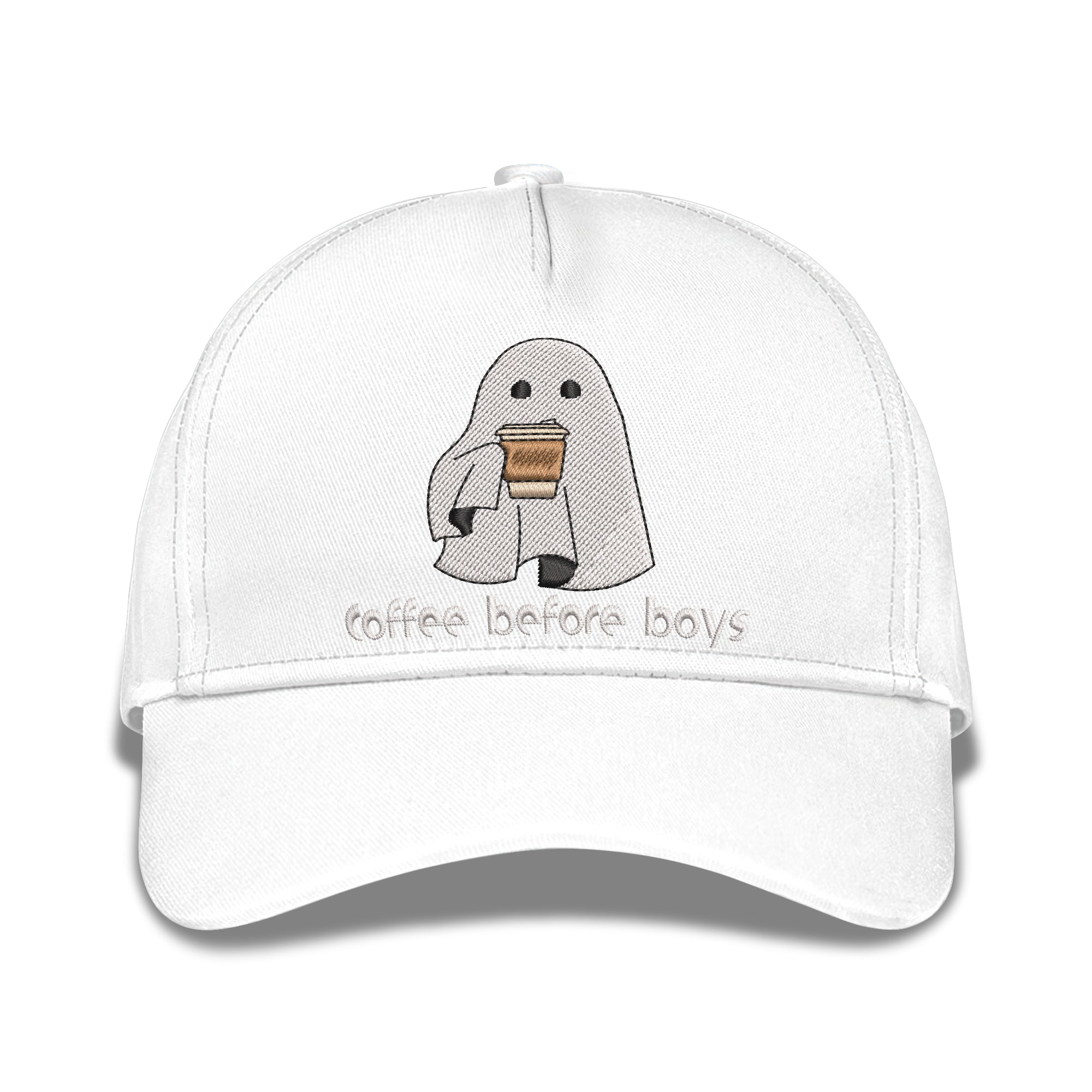 Coffee Before Boys Embroidered Baseball Caps