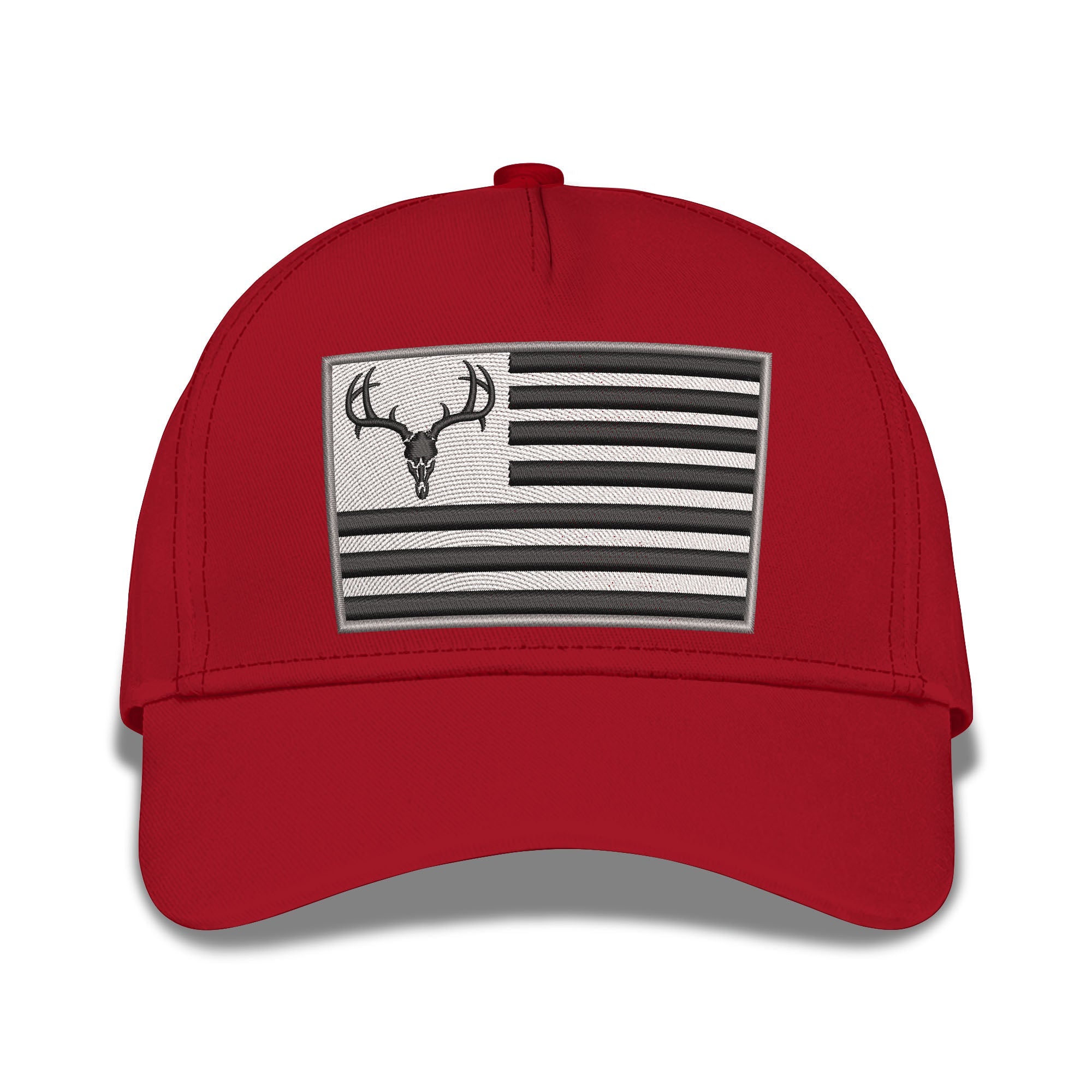 Deer Hunting American Flag Embroidered Baseball Caps Ver 2