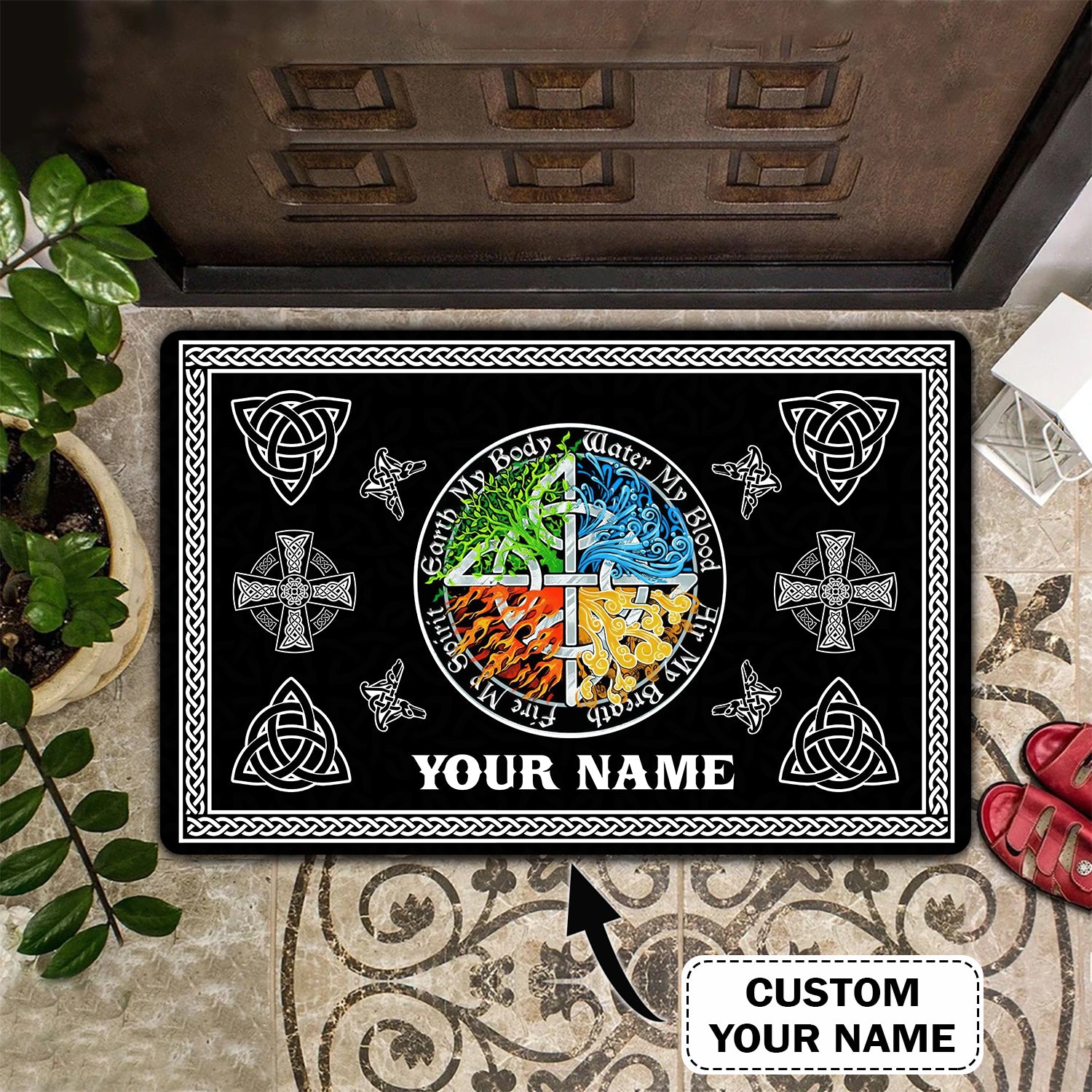 Vikings Doormat - Personalized Name 3D - Vikings Vn96 085