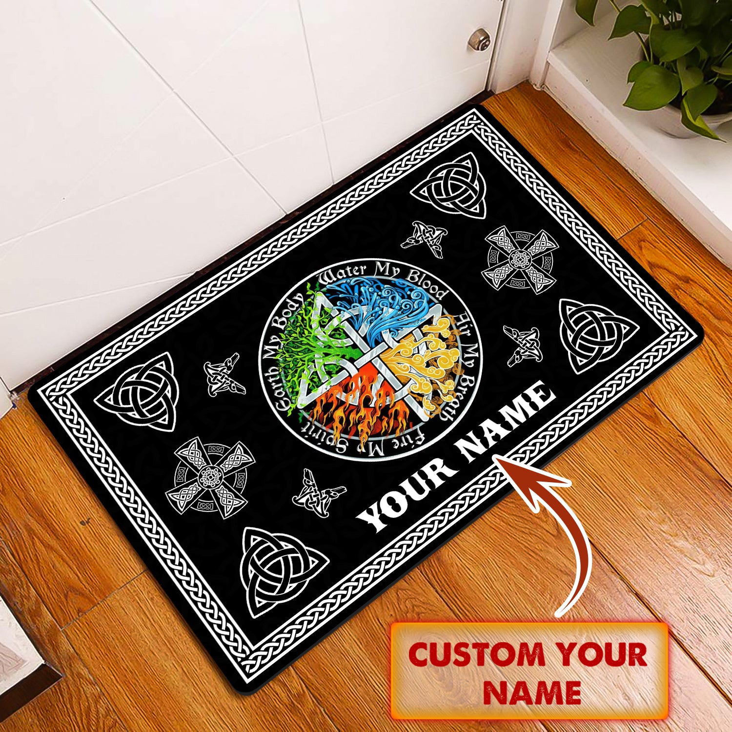 Vikings Doormat - Personalized Name 3D - Vikings Vn96 085