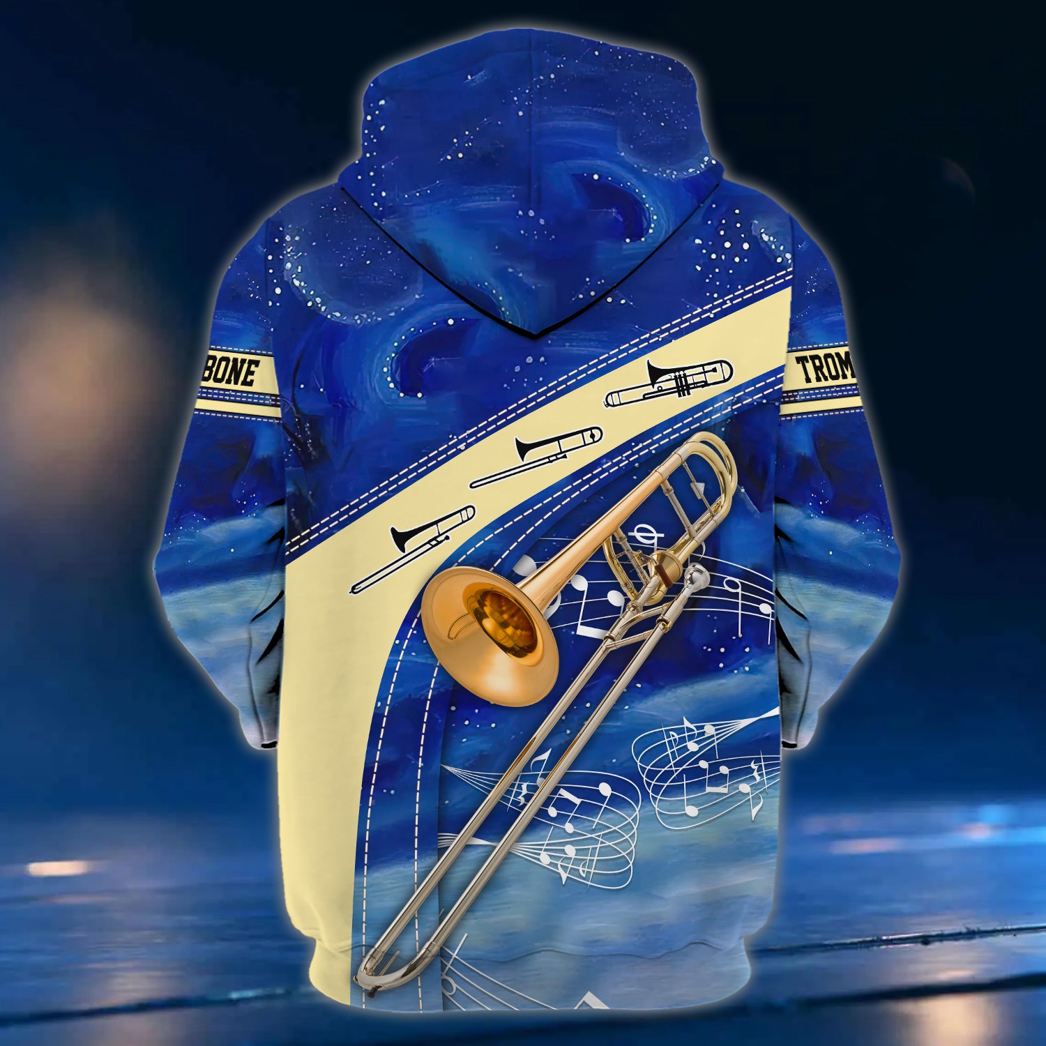 Trombone T12 Personalized Name 3D Zipper Hoodie