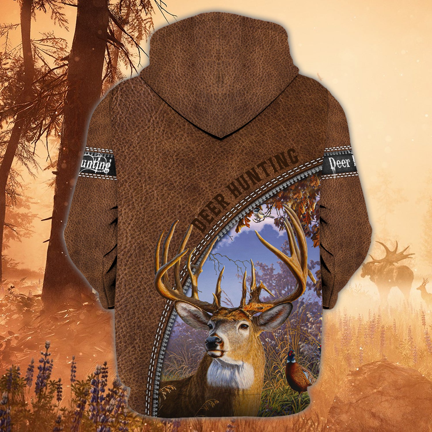 Deer Hunting - Personalized Name 3D Zipper hoodie - TT99-681