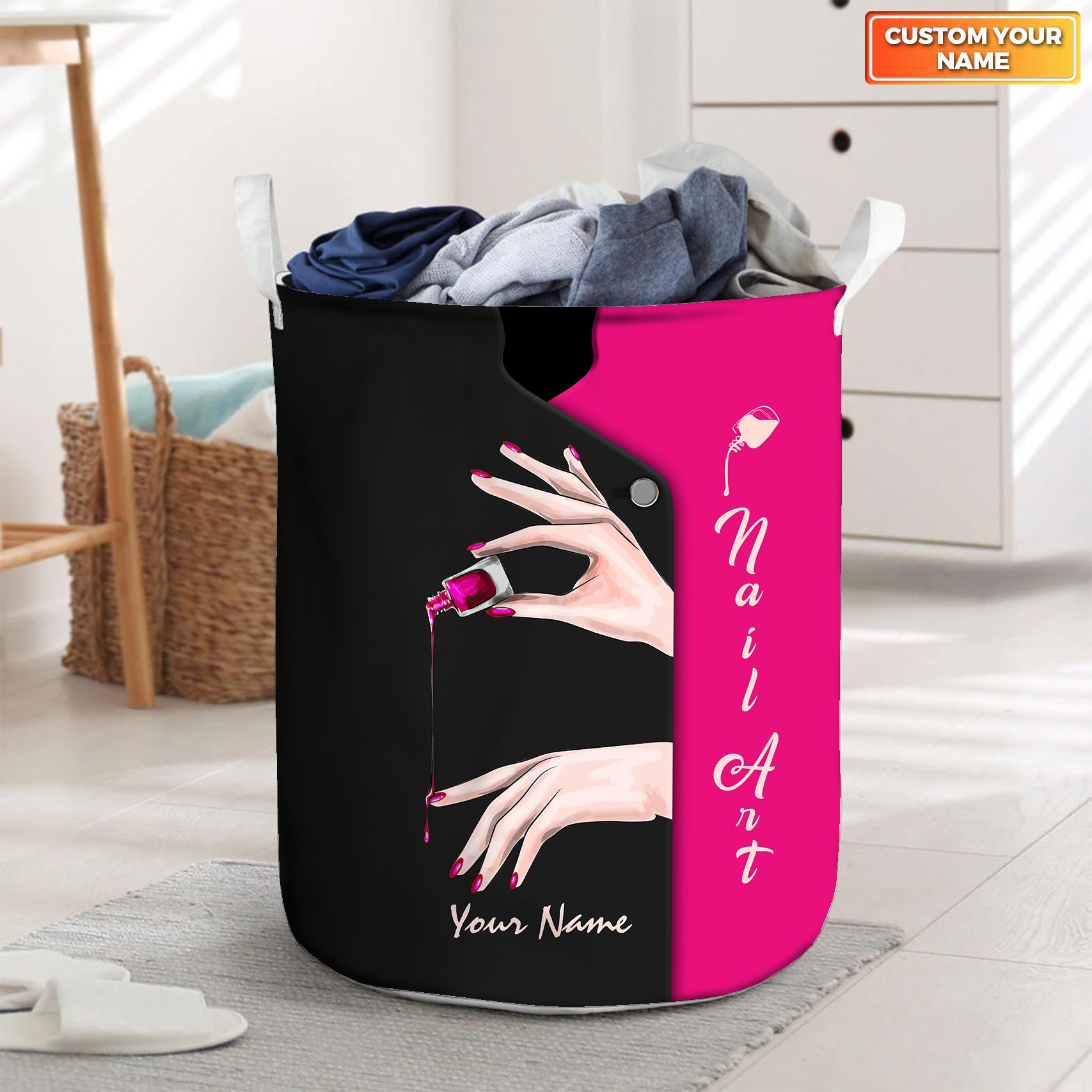 Nail Art Laundry Basket