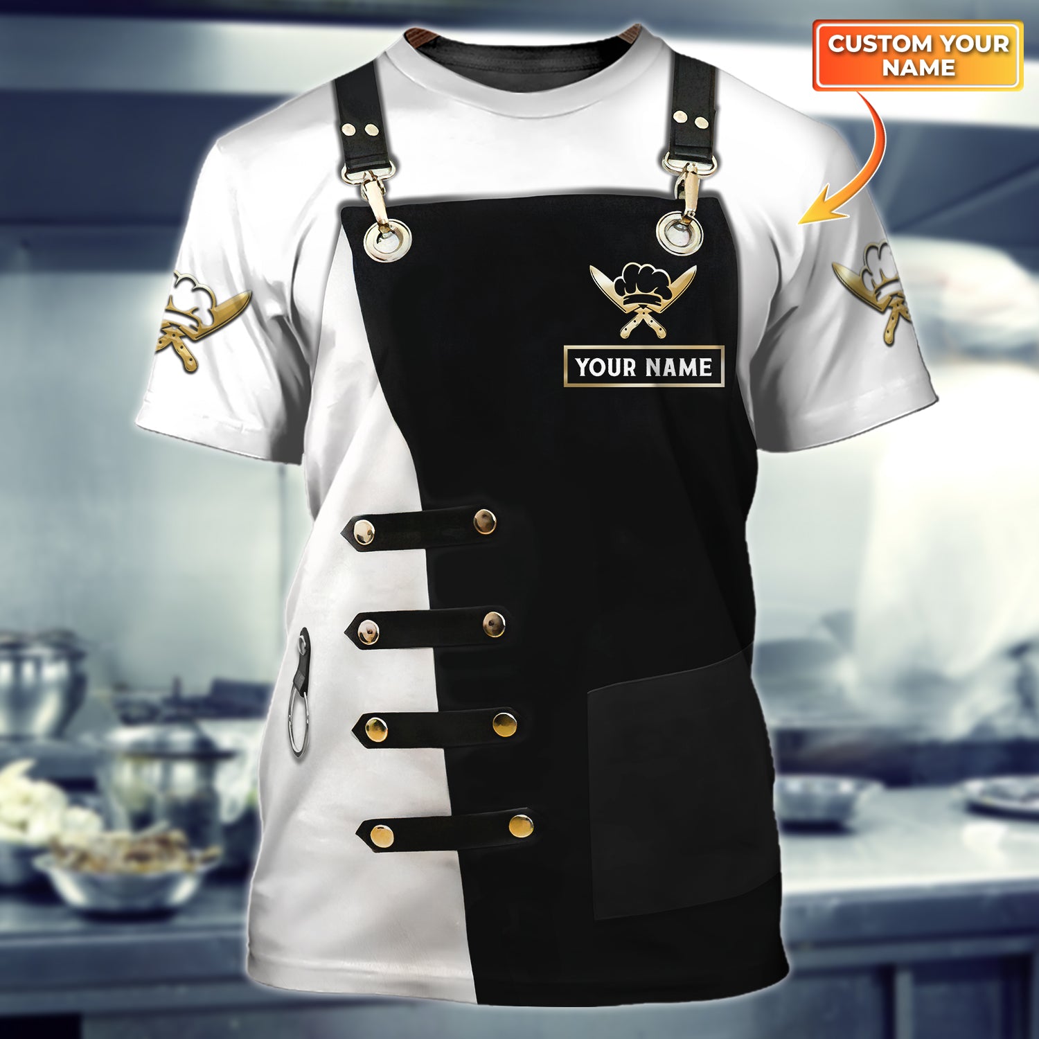 3D CHEF 118 - Personalized Name 3D Tshirt - DAT93