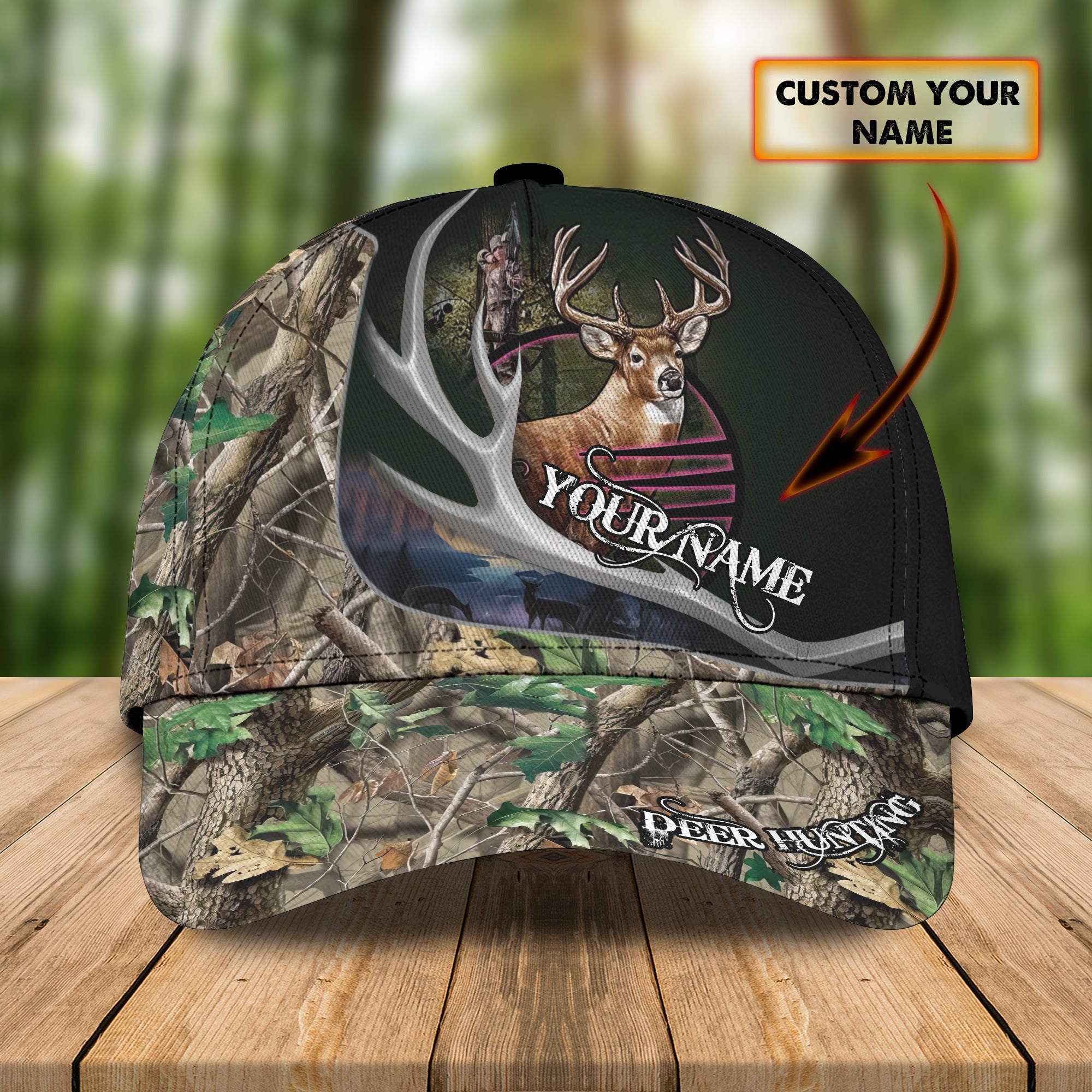 Hunting Deer - Personalized Name Cap - Urt96