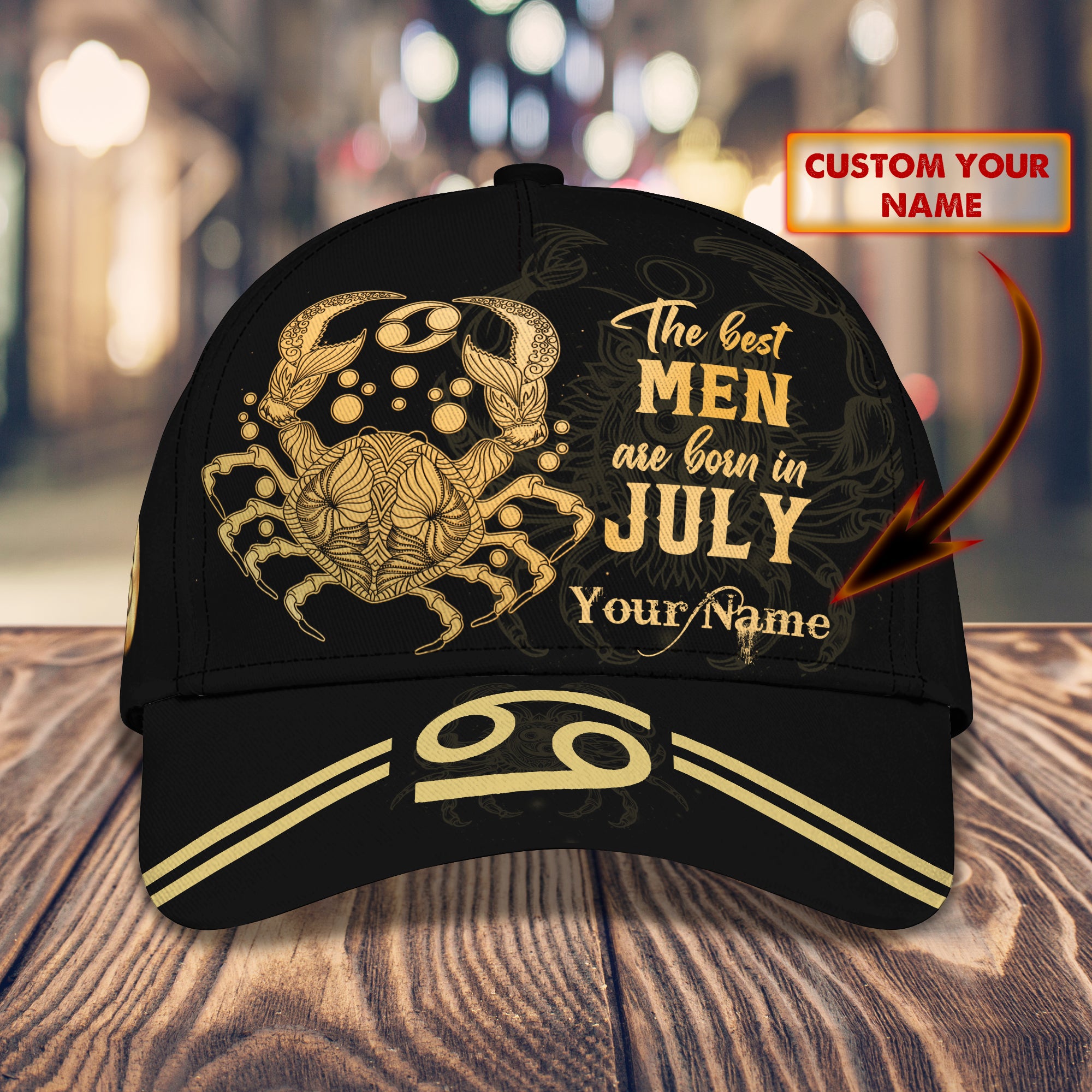 The Best Men Are Born In July - Personalized Name Cap