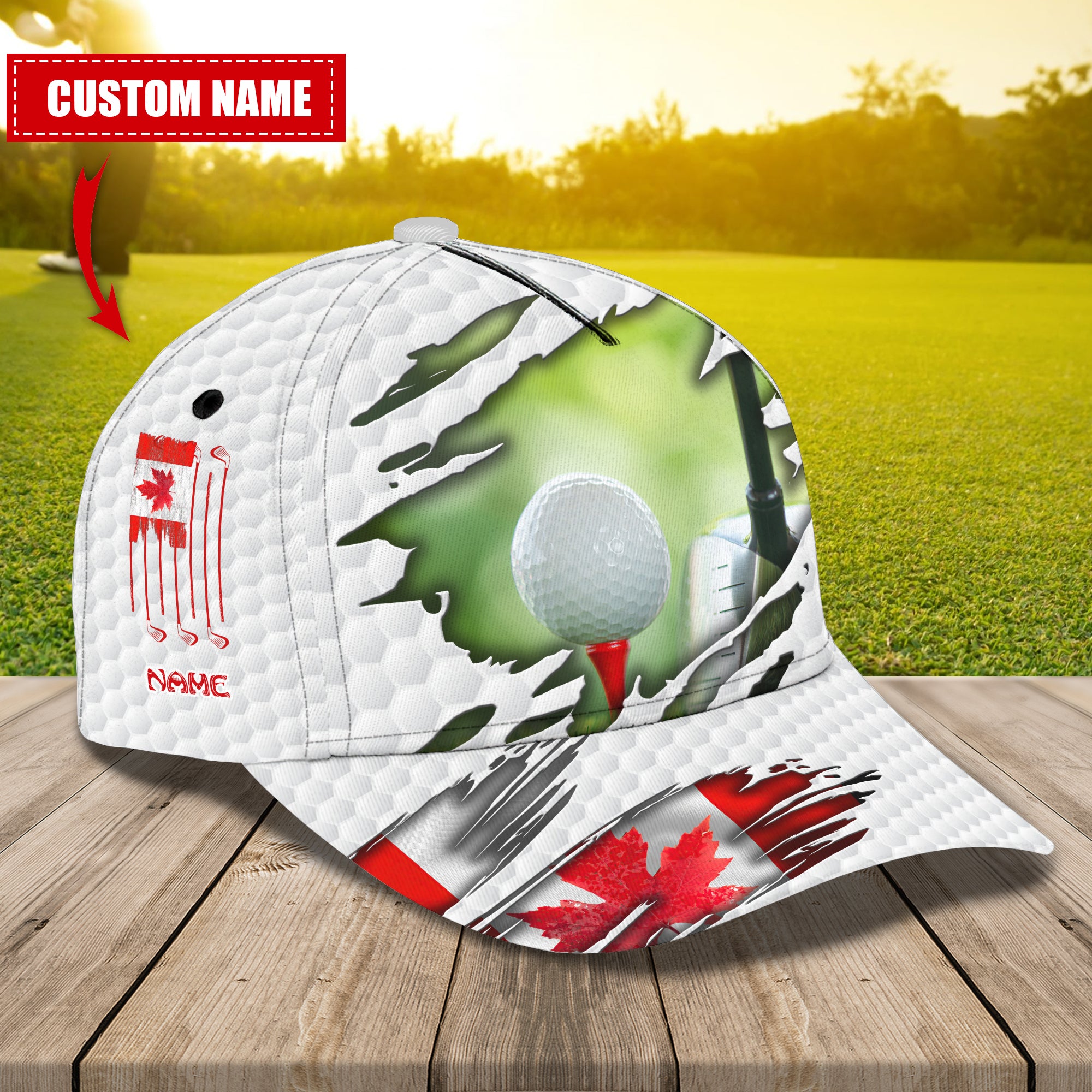Golf - Personalized Name Cap - Atm2k-68