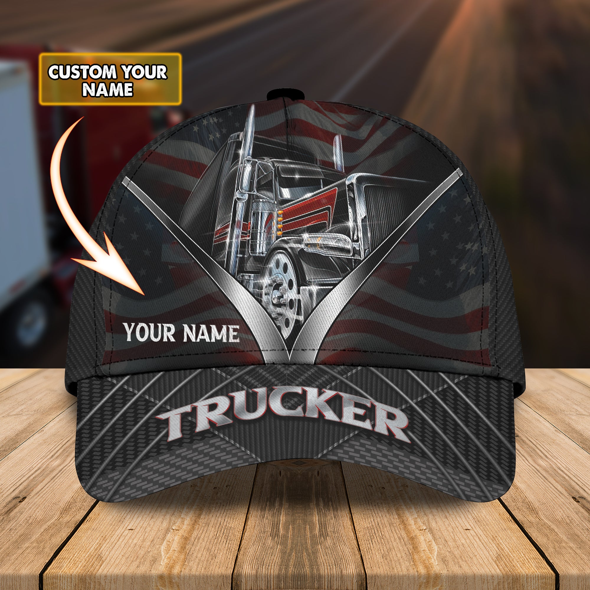 Trucker - Personalized Name Cap 6 - Bhn97