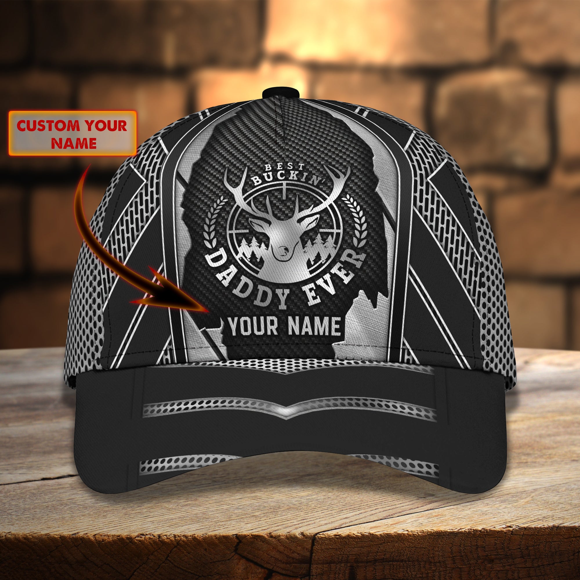 Best Buckin' daddy ever - Personalized Name Cap - HTV