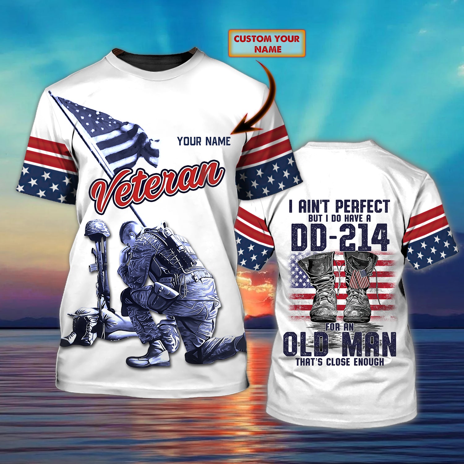 Veteran - Personalized Name 3D Tshirt 101 - Bhn97