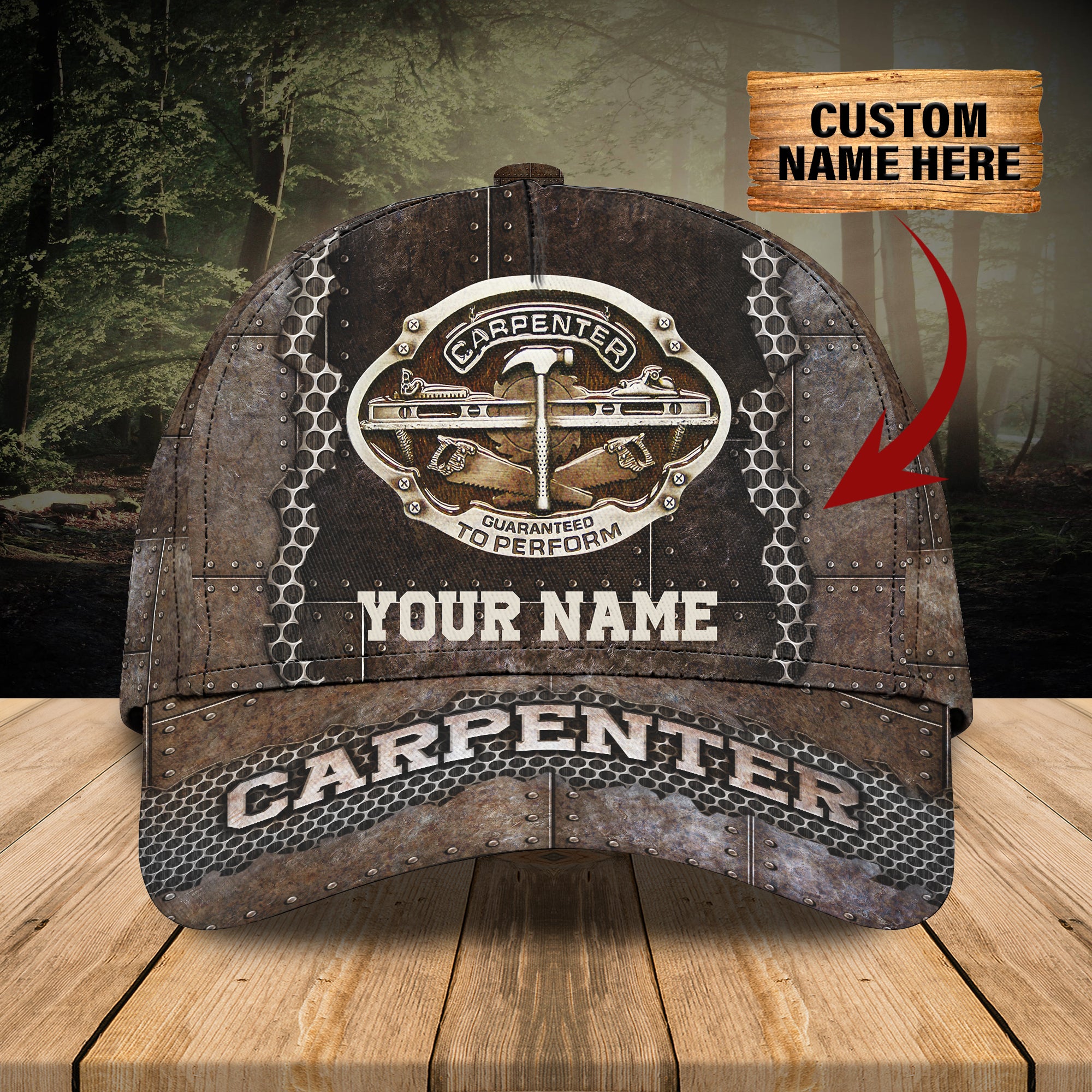 Carpenter - Personalized Name Cap - H98 01