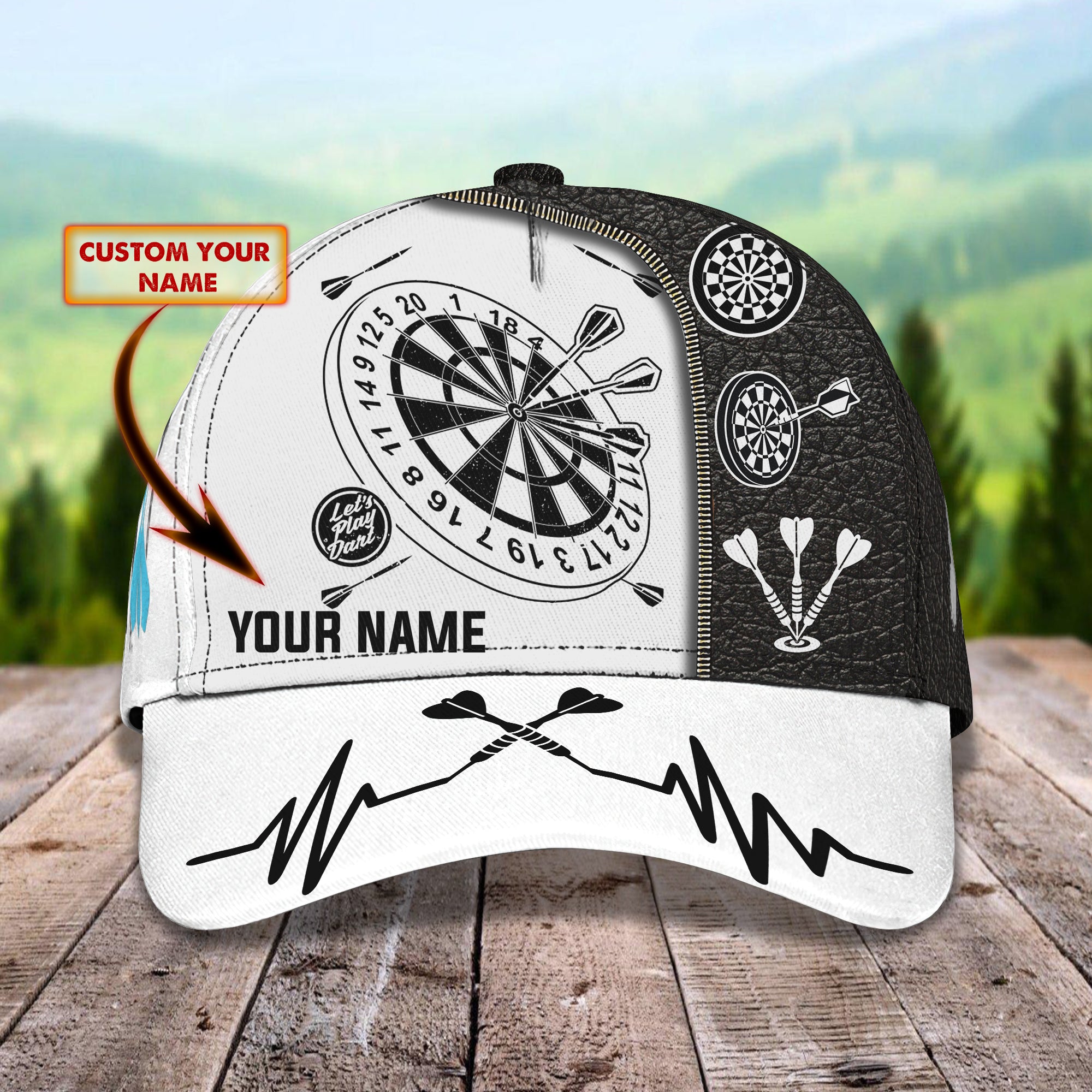 Let's Play Darts - Personalized Name Cap - Urt96
