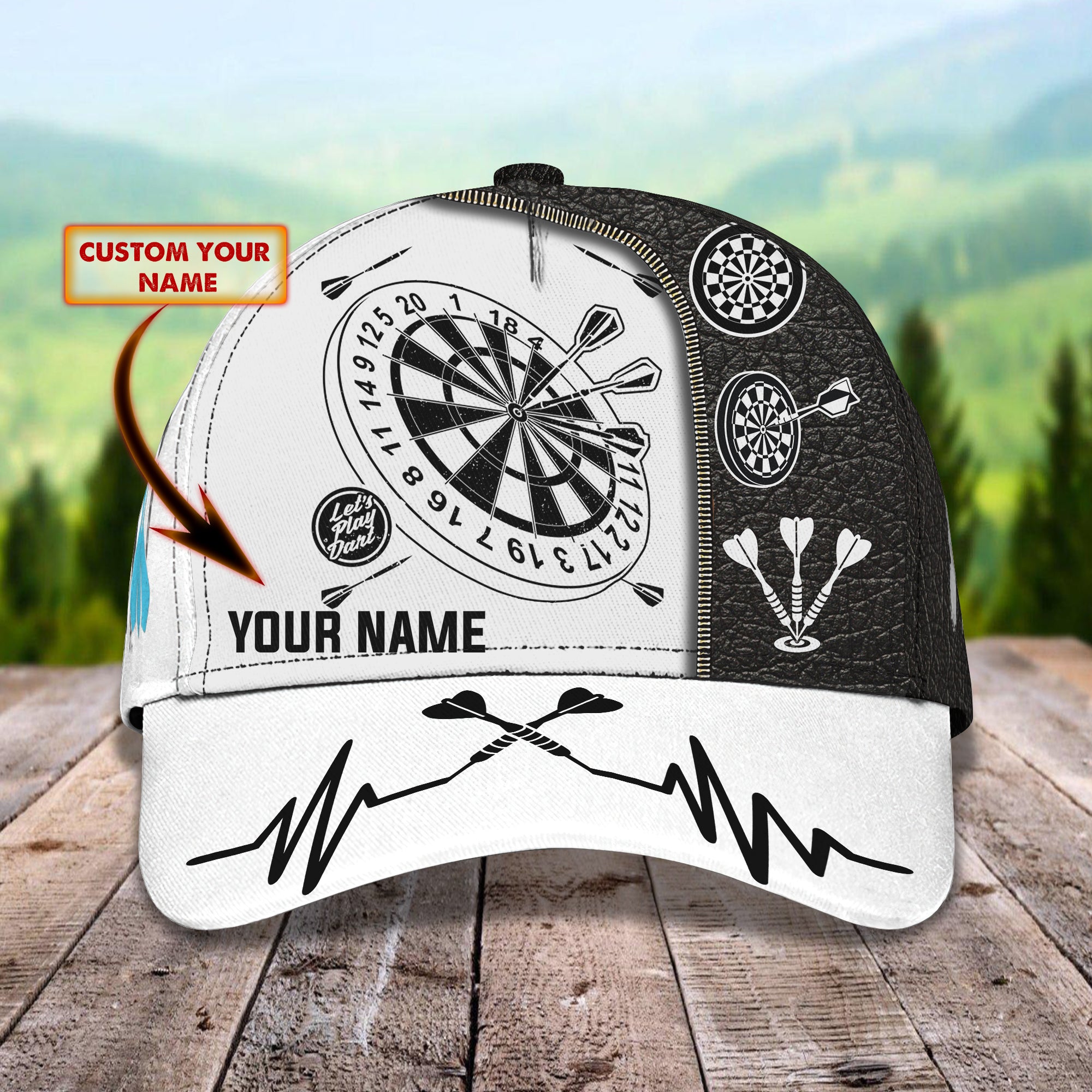 Let's Play Darts - Personalized Name Cap - Boom