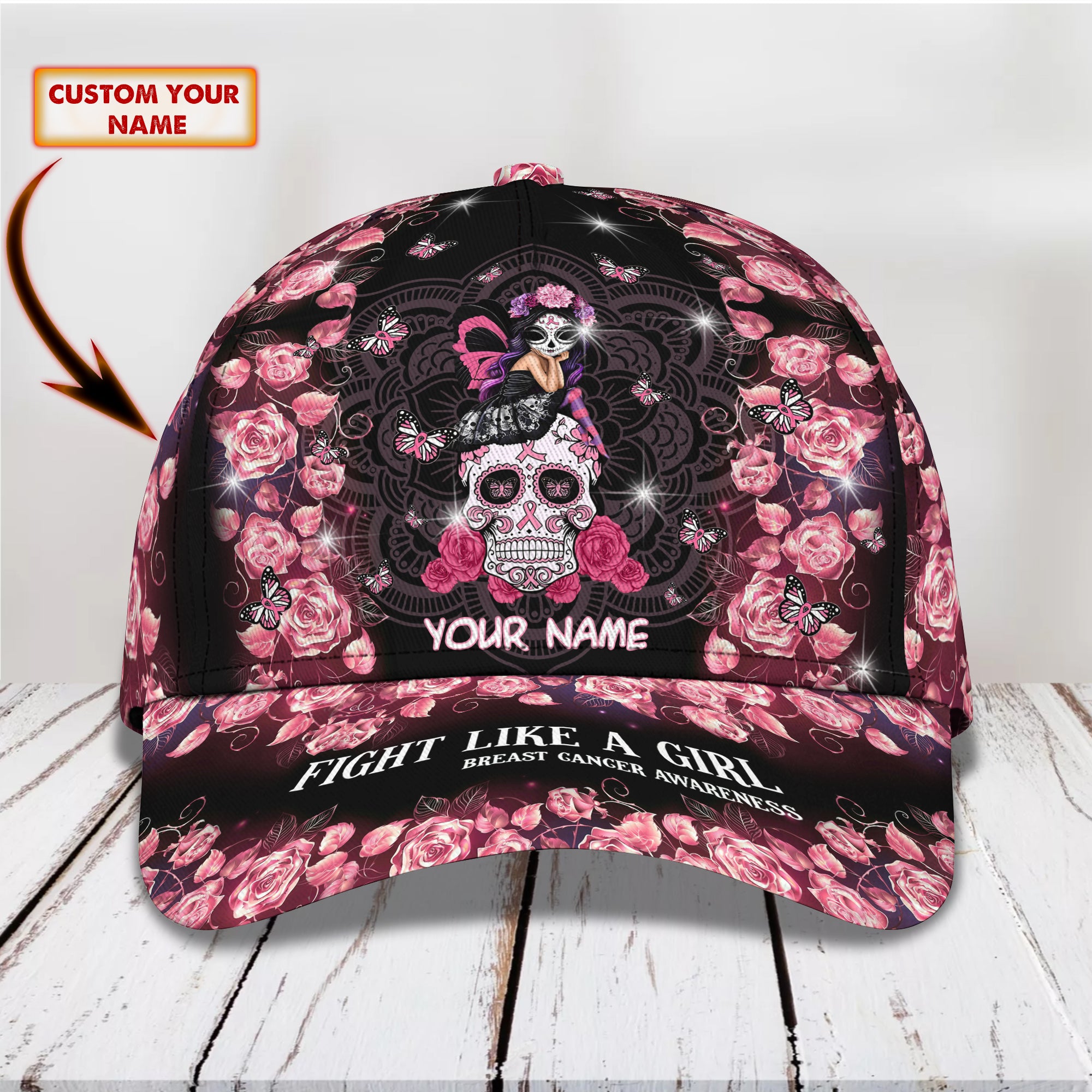 BREAST CANCER1 - Personalized Name Cap - BY97