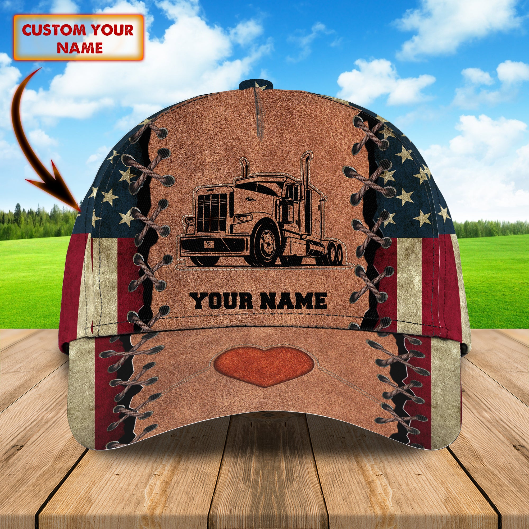 Trucker 2 - Personalized Name Cap - HY97