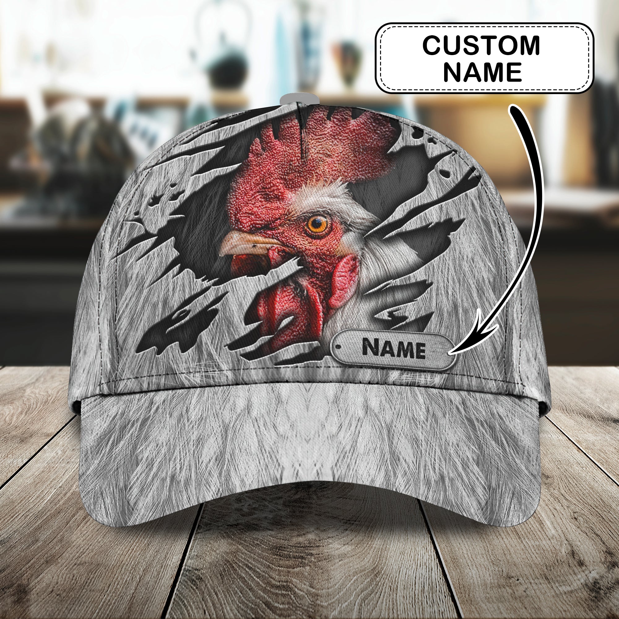 Rooster- Personalized Name Cap - Ntp -147