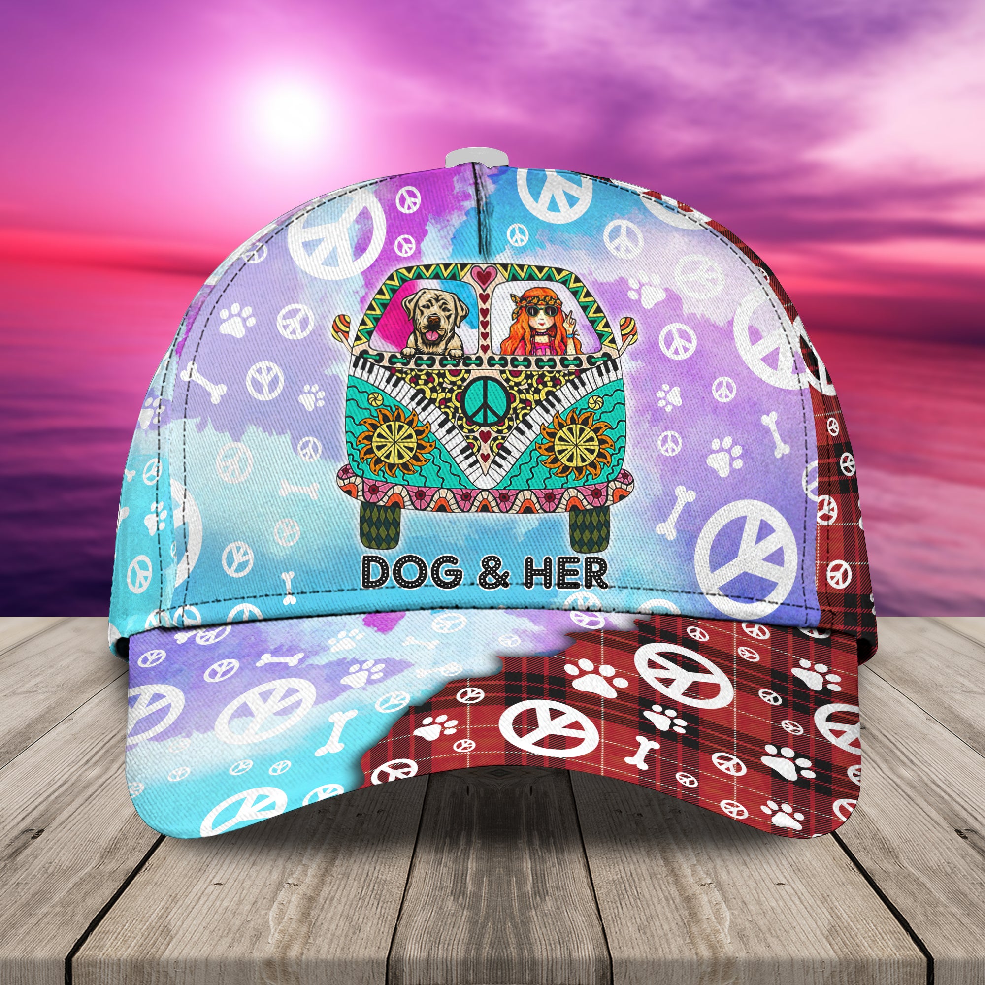 Hippie Dog - Personalized Name Cap - Loop-Hd98 3