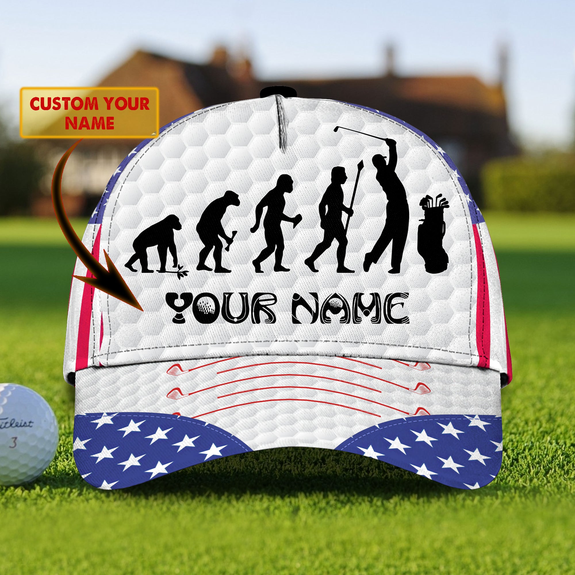 Golf 3 - Personalized Name Cap - Co98