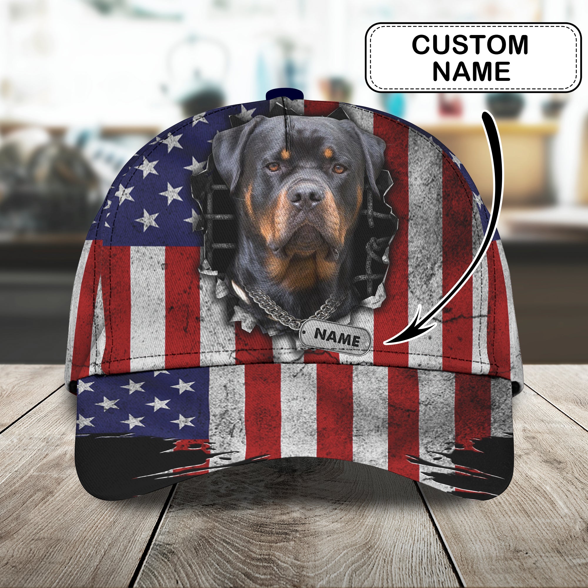 Rottweiler - Personalized Name Cap - Hd98 6