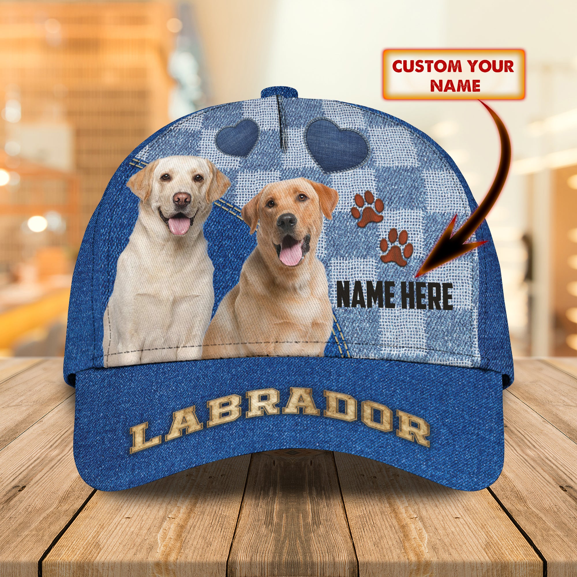 Labrador Lovers 010 - Personalized Name Cap - Pth98