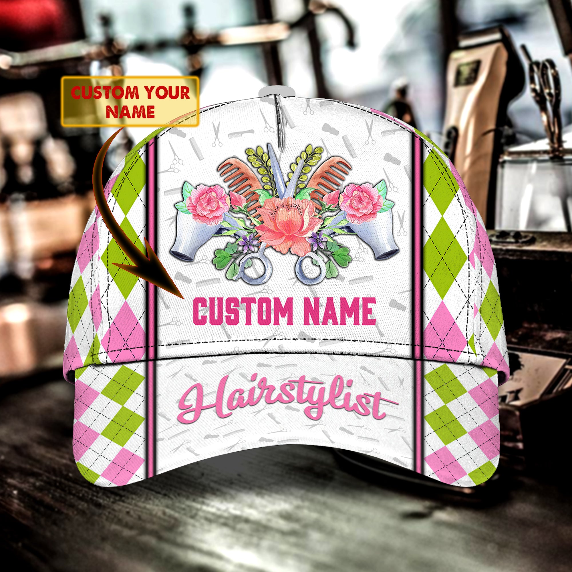 HAIRSTYLIST - Personalized Name Cap01 - RINC98