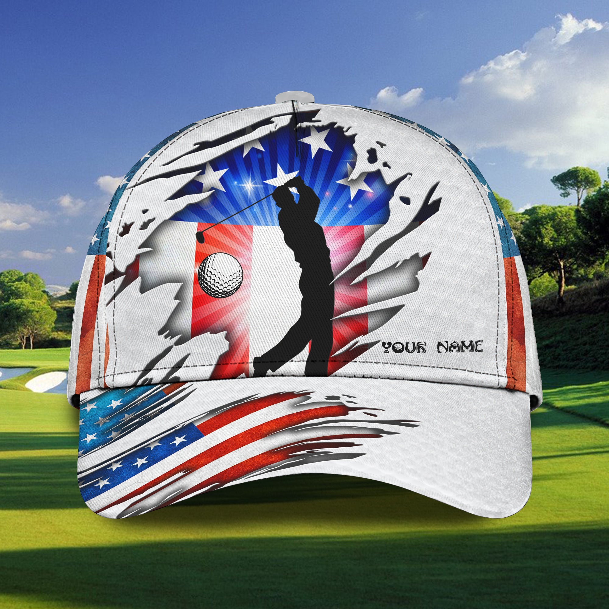 Golf - Personalized Name Cap - Tt99-110- free shipping