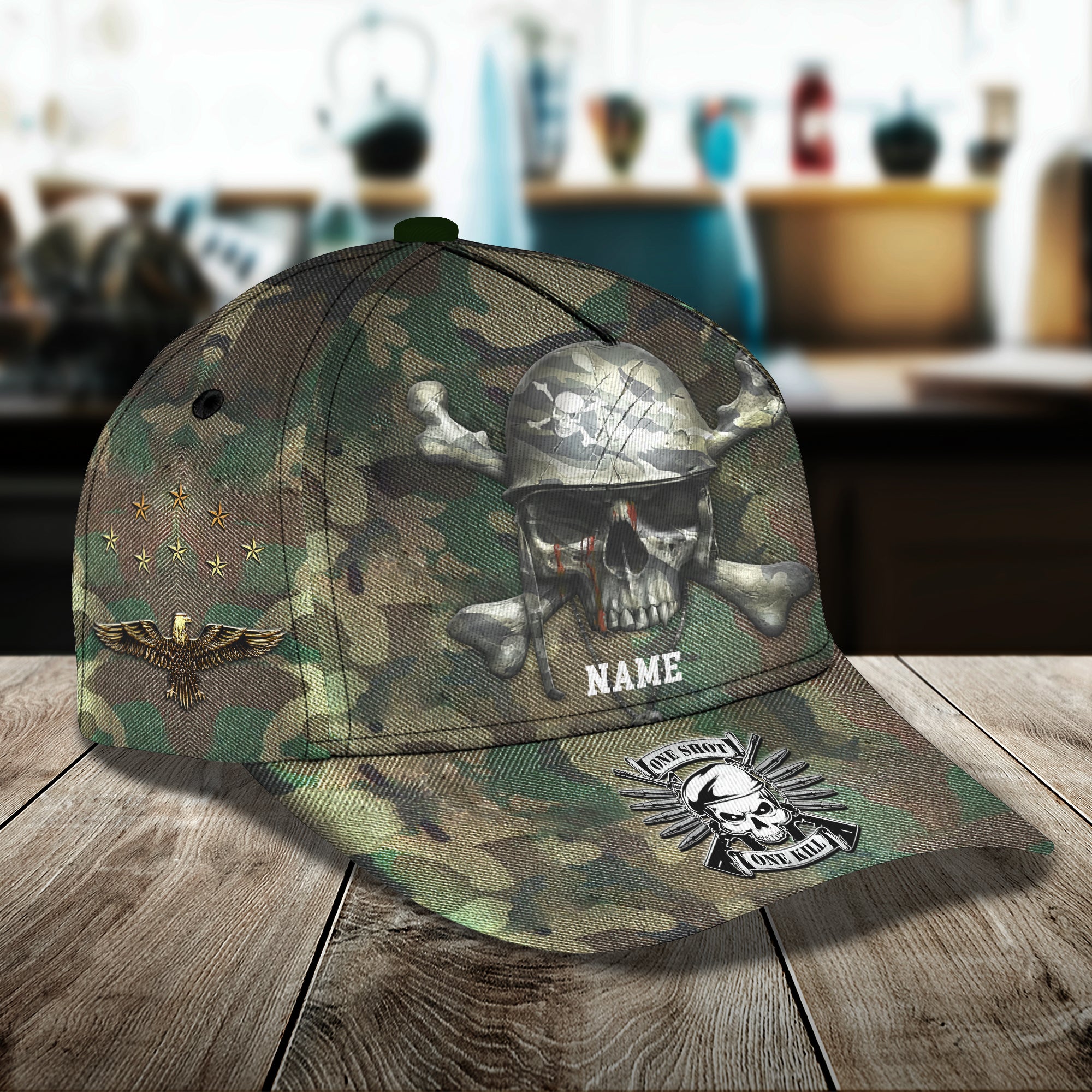 Skull Army - Personalized Name Cap - Loop - Vhv-cap-023