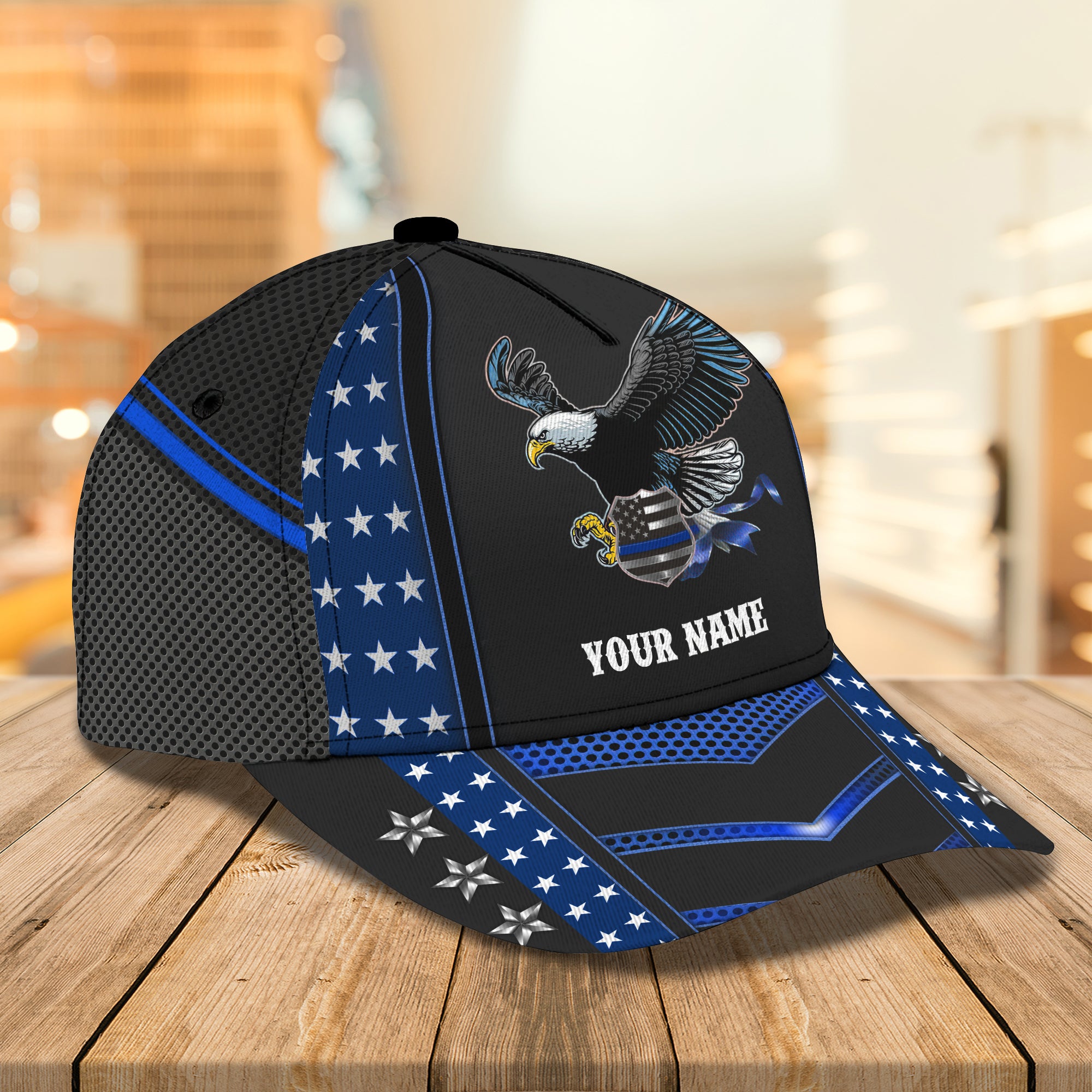Back The Blue Eagle - Personalized Name Cap - Vtm99