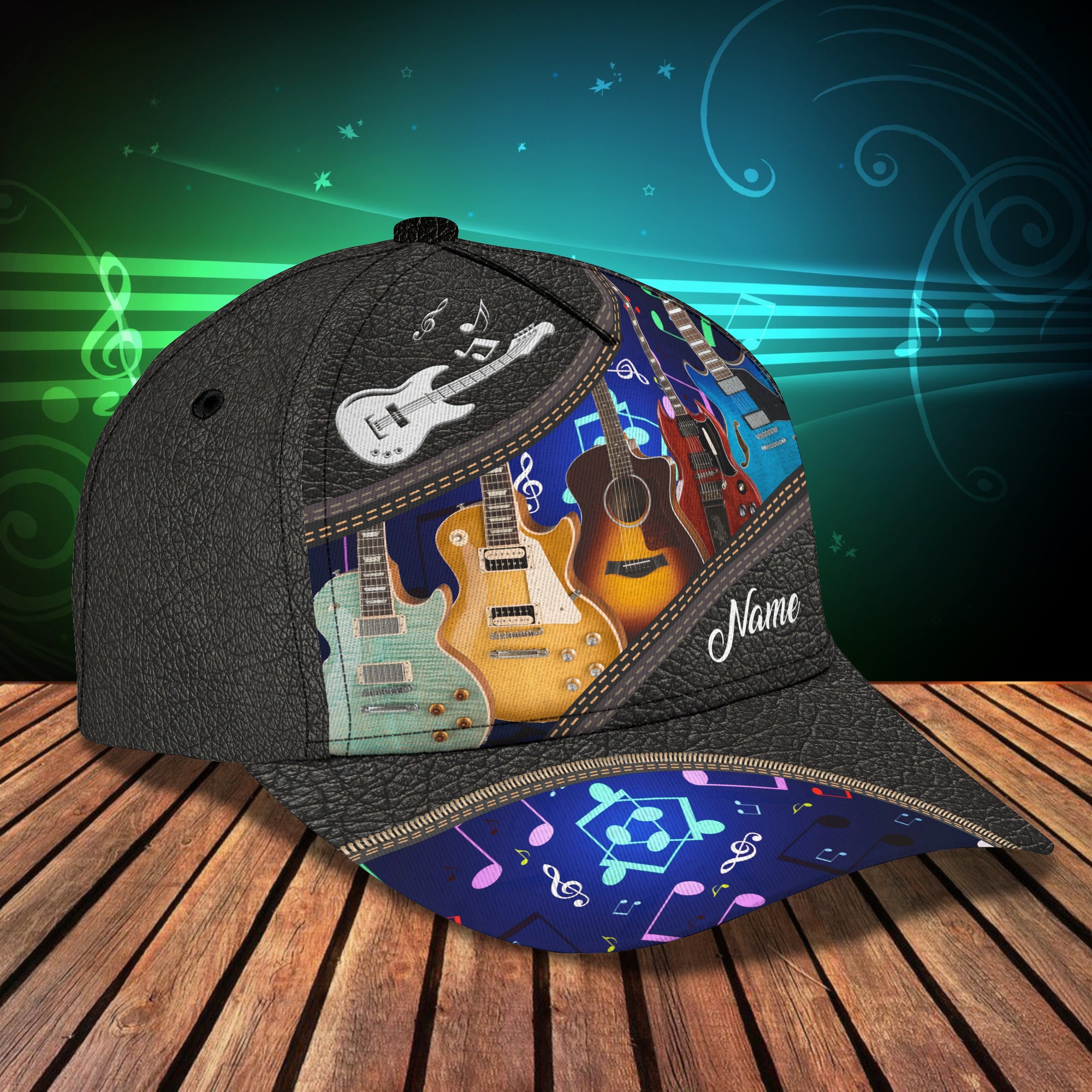 I love guitar - Personalized Name Cap - Lst149